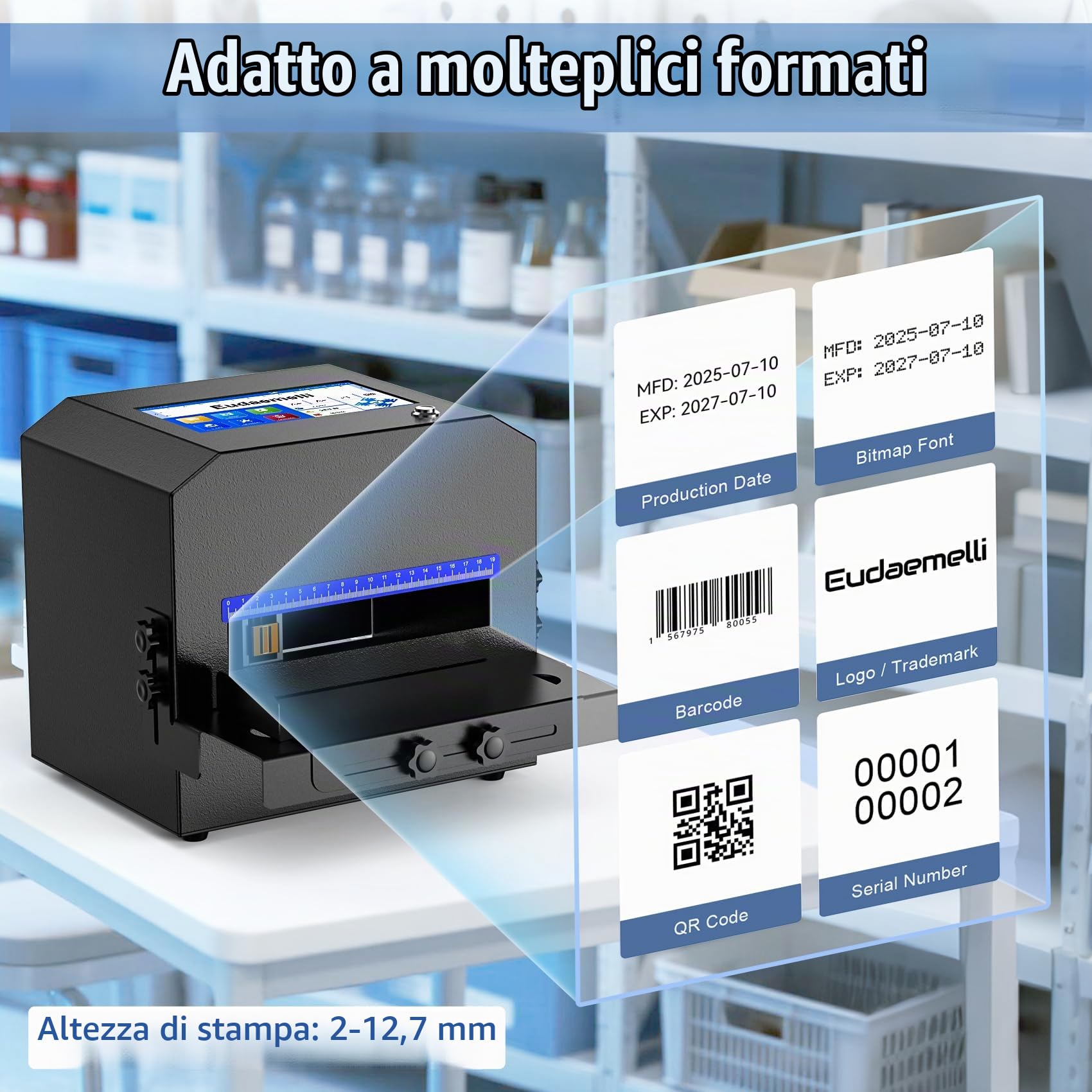 P6 Stampante a getto d'inchiostro desktop, macchina for codificazione online, codificatore a getto d'inchiostro online, codifica numerica stampante a getto d'inchiostro online da 12,7 mm