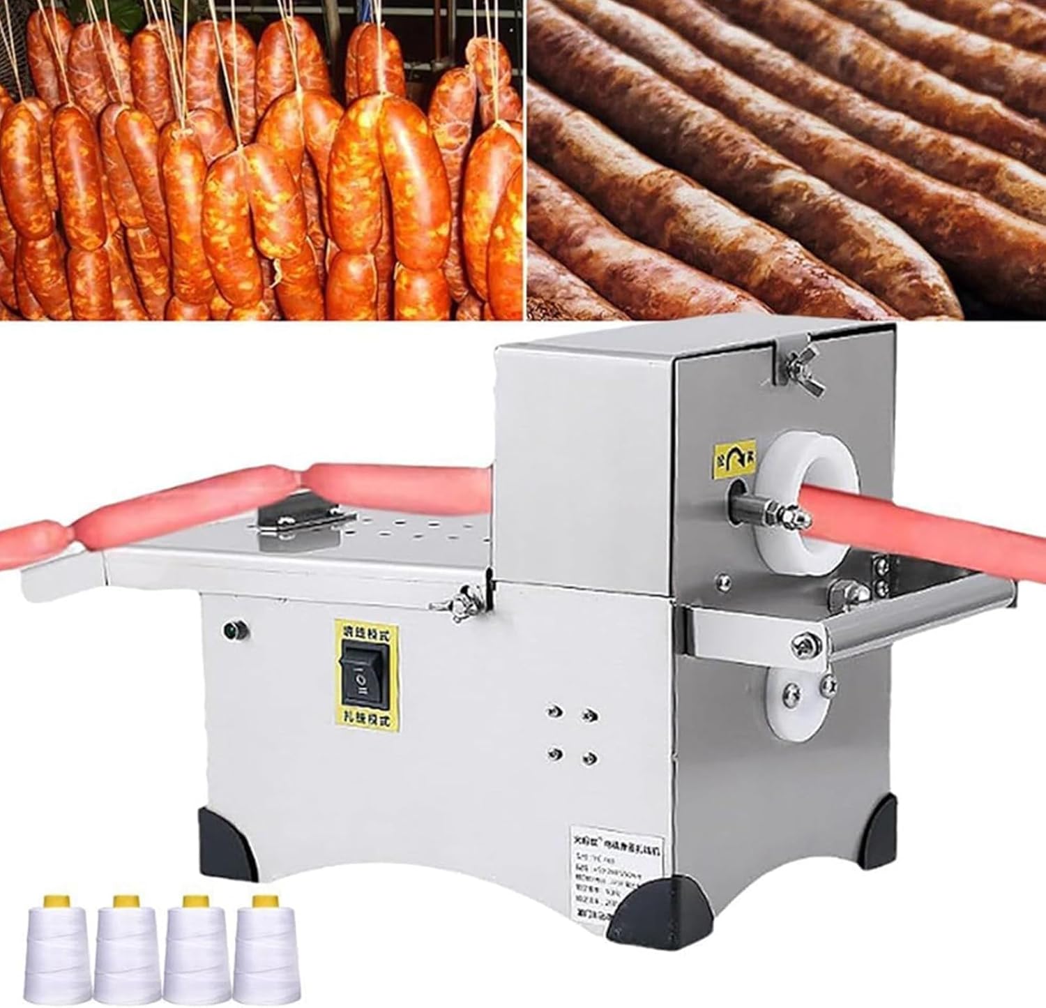 Stainless Steel Electric Sausage Tying Machine - Commercial Meat Stuffer & DIY Sausage Linker for Restaurants, Efficient Sausage Maker Accessories
