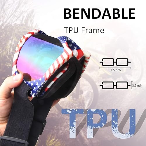 Miniatura 6 de Gafas de motocross, gafas de motocicleta, gafas de cuatrimoto, resistentes al viento, a prueba de polvo, gafas para carreras resistentes a los