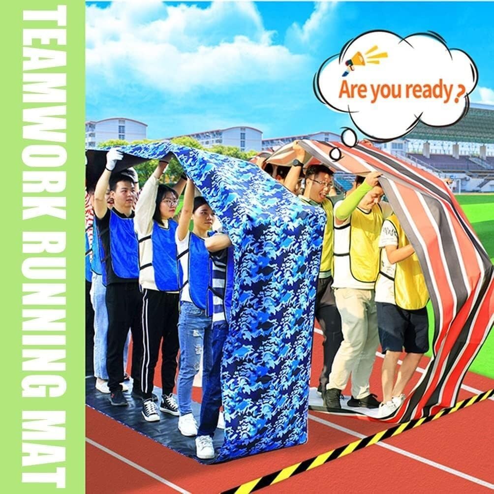 TIST 3PCS Teamwork Games Playing Run Mat Outdoor Party Games(Kids-8M)