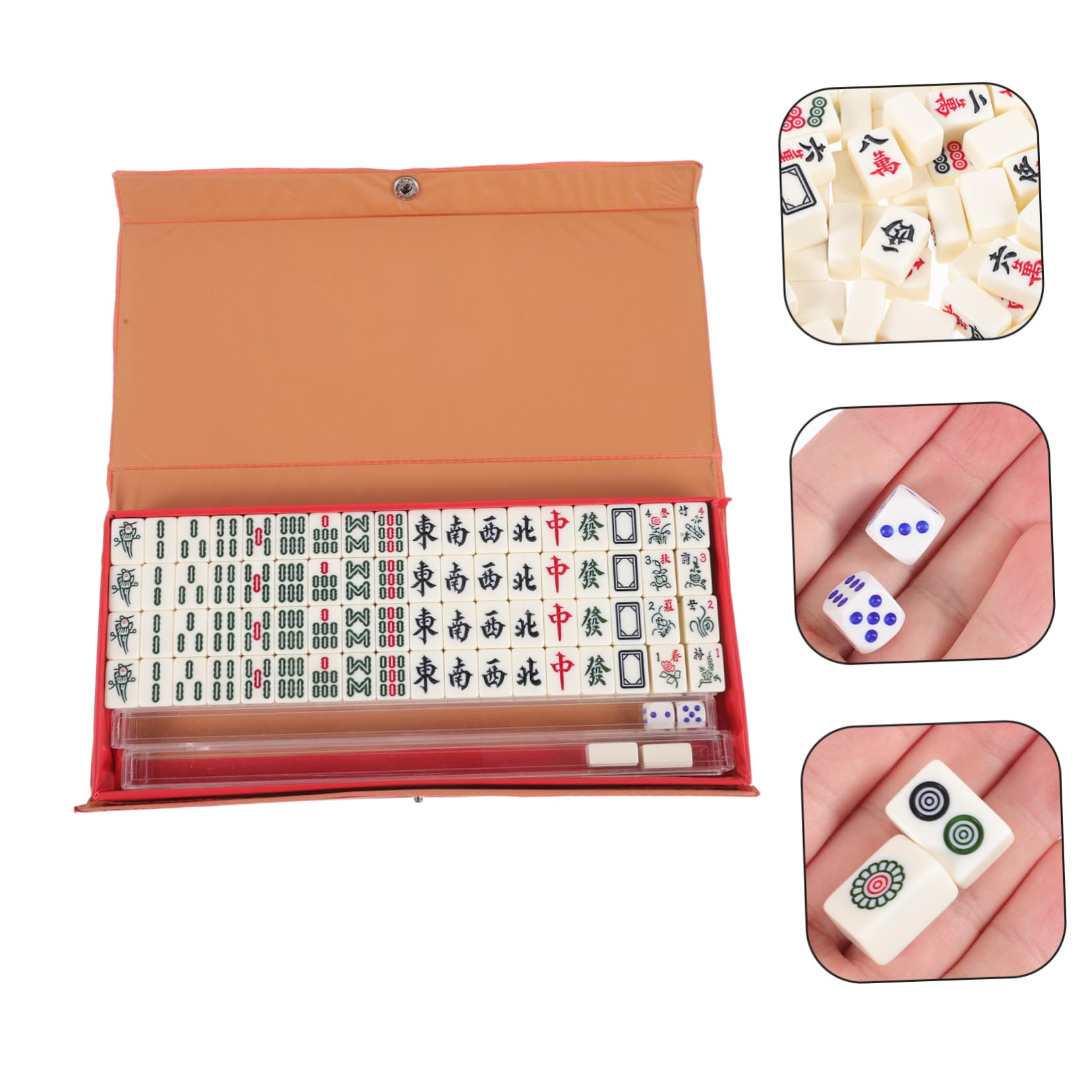 YARNOW Gioco Di Tessere Mahjong Mini Set Portatile Tradizionale Cinese Accessori Per Giochi Da Tavolo Da Viaggio Set Mahjong Per Casa