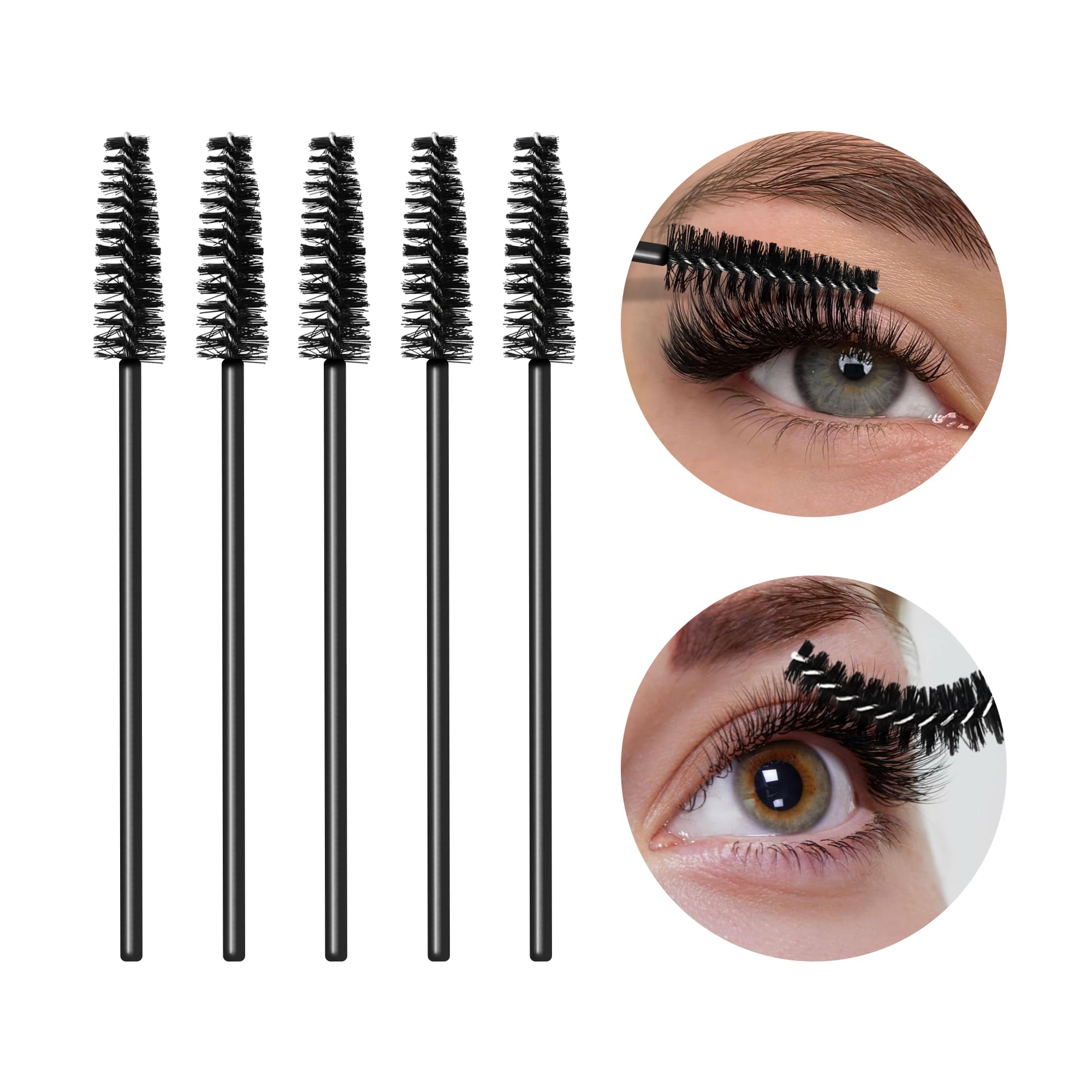 200 Pcs Brosse Cils Réutilisable et Lavable Goupillon Cils Micro Brosse pour Maquillage Extension Cil