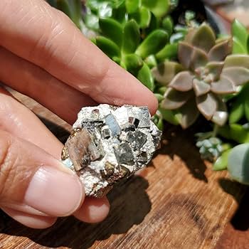 Amazon.co.jp: パイライト 原石 結晶14 鉱物標本 キューブ型