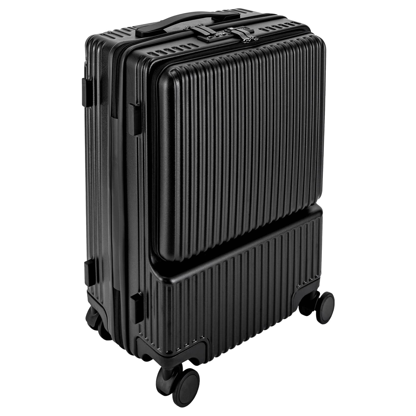 20'' Carry on Luggage Hard Side Luggage with Spinner Wheels Hard Side Suitcase PC Hardshell Spinner Luggage with TSA Lock - Black