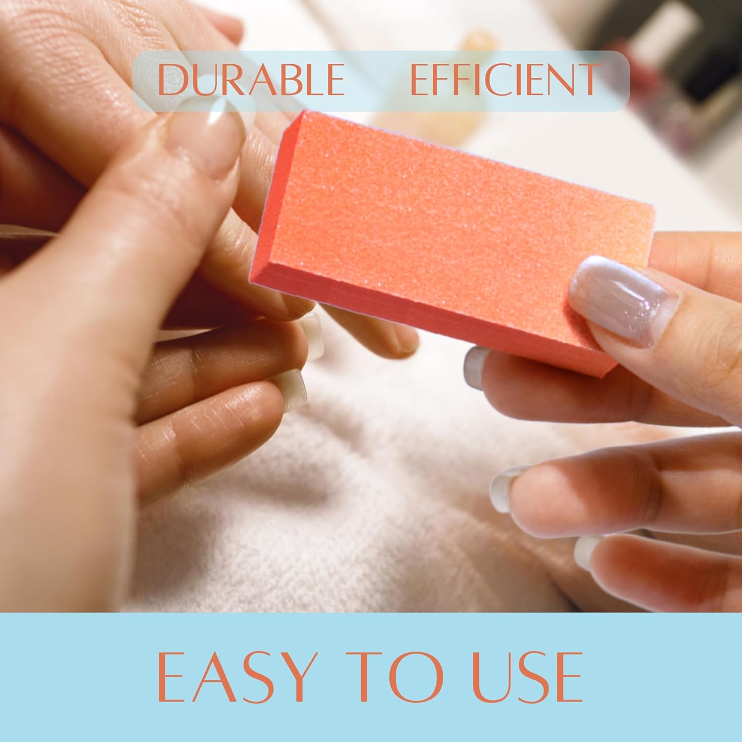 RED Nail Design Slim Disposable Nail Buffers - 1000 PCS, 100/120 Grit Single-Use Nail Buffing Blocks for Natural & Acrylic Nails - Precision Buffers for Manicure & Pedicure - Ideal for Salons & Home