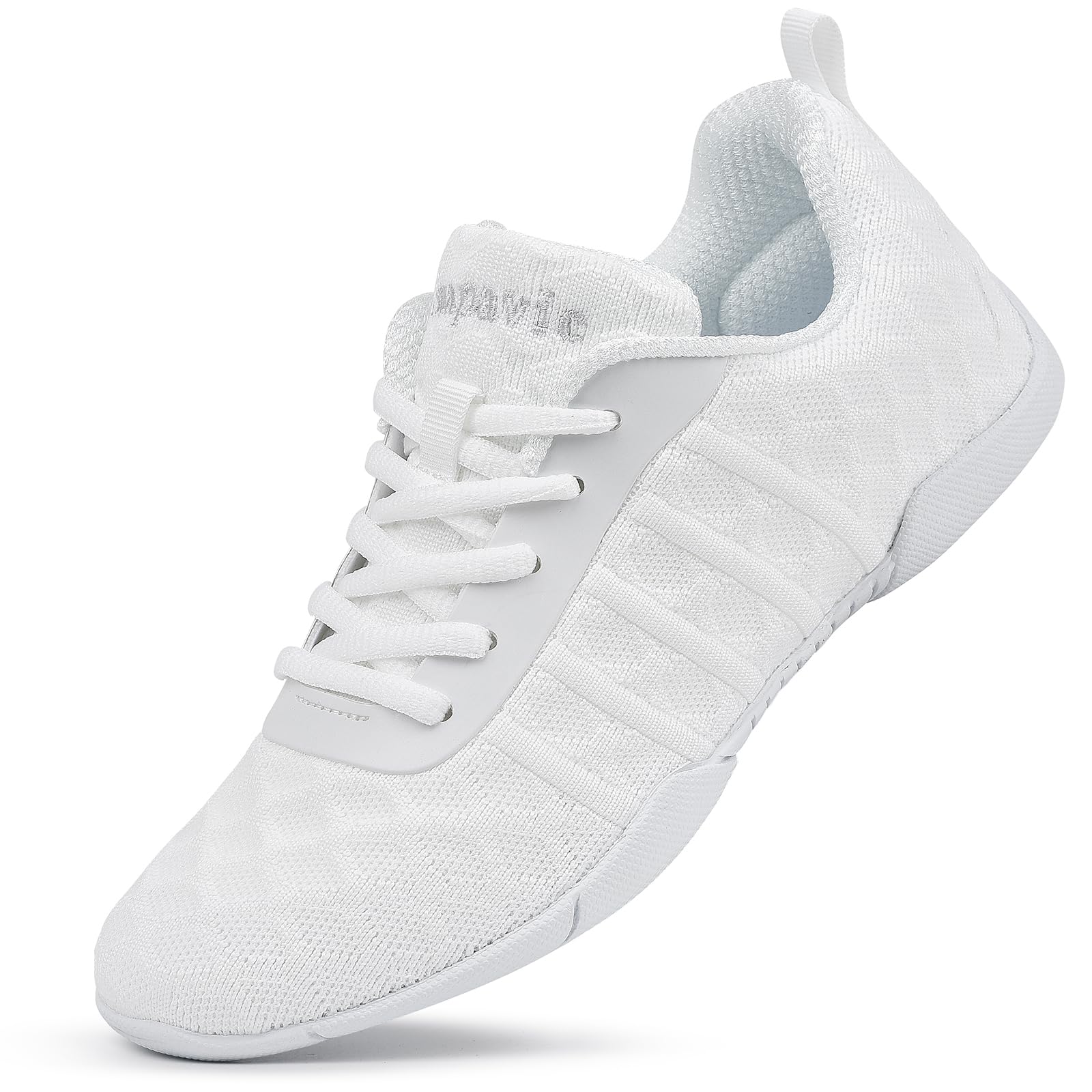 Smapavic Cheer Shoes for Youth Girls White Cheerleading Athletic Dance Shoes Tennis Sneakers for Competition Sport Training