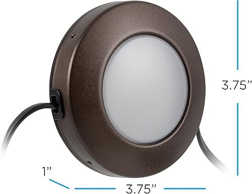 Miniatura 2 de Enbrighten Spectrum - Discos LED, 6 discos, multicolor o blanco, regulables, luces debajo del mostrador, luces debajo del gabinete, luces de disco,