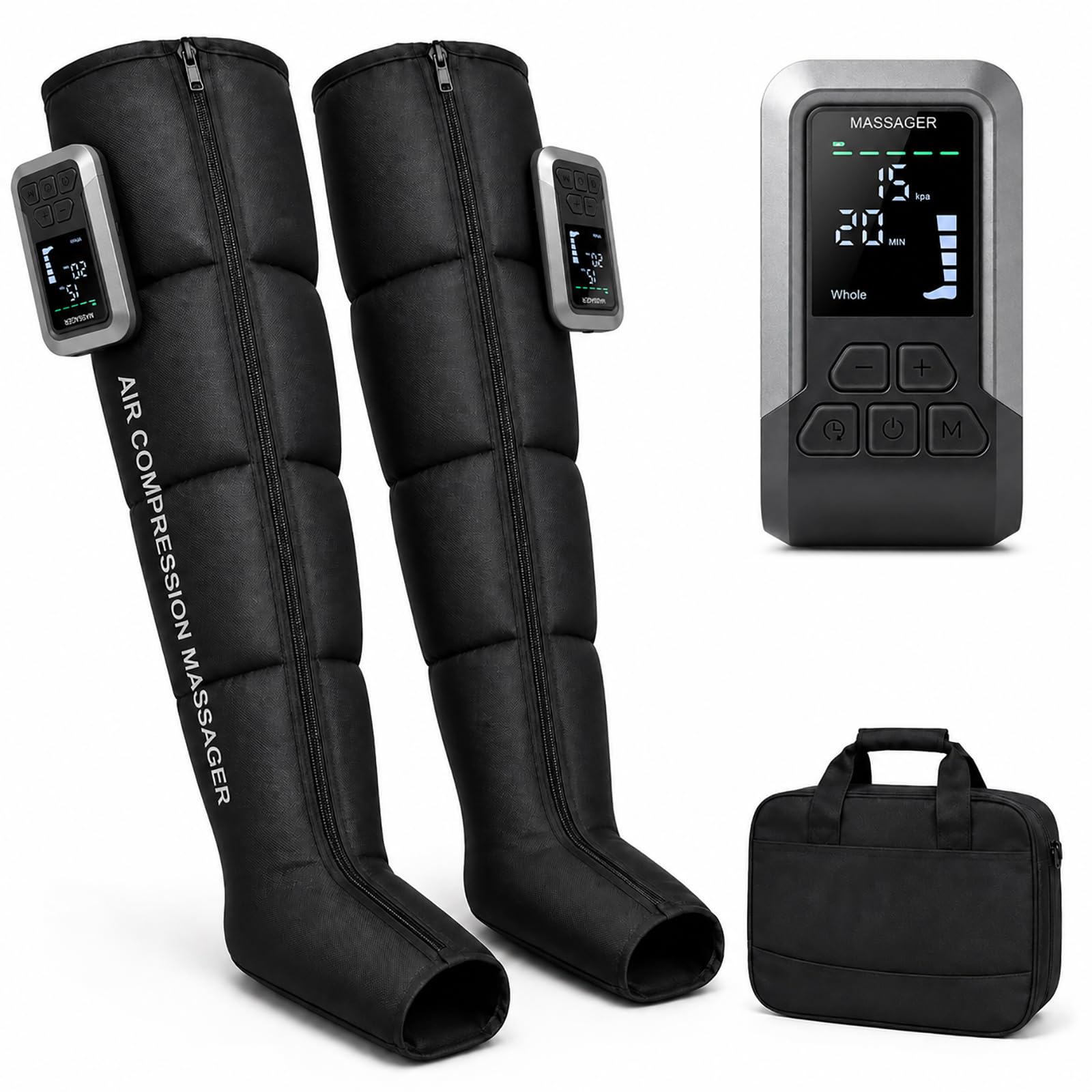 COOLWEST Beinmassagerät Luftkompression, Durchblutung Schmerz Waden (XL)