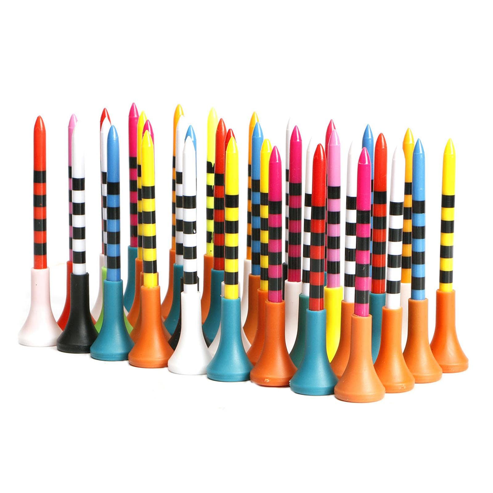 Gummi-Golf-Tees, unzerbrechlich, tragbar, langlebig, stabil, für Sportzubehör, 7 x 1,7 cm, mehrfarbig, 7 x 1,7 cm