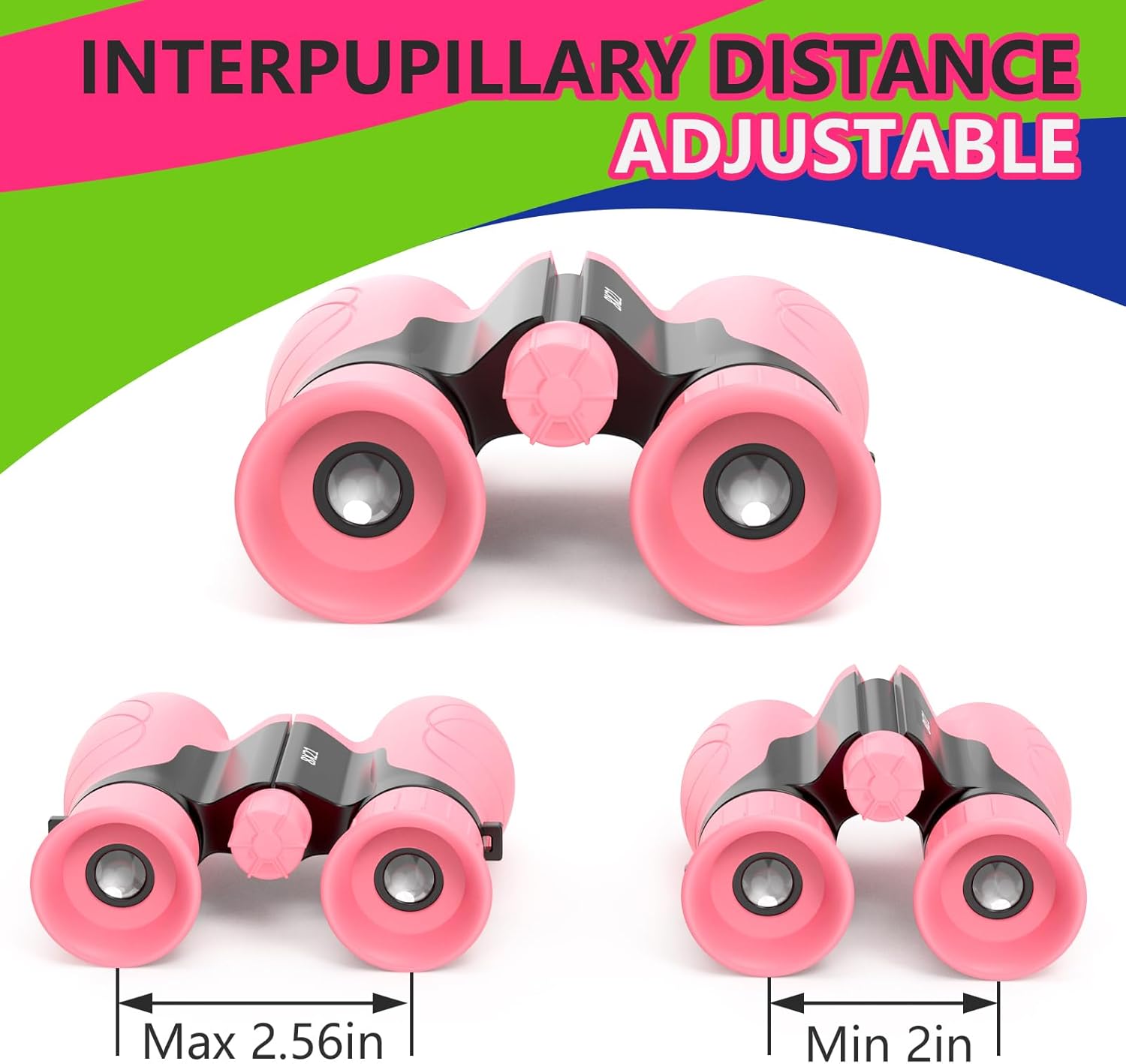 Kids Binoculars 8 x 21 Lightweight Compact Telescope for Kids,Suitable for Bird Watching, Camping, Traveling,Spy Games,Binoculars Kids Toys for 4-12 Years Boys and Girls (Pink)