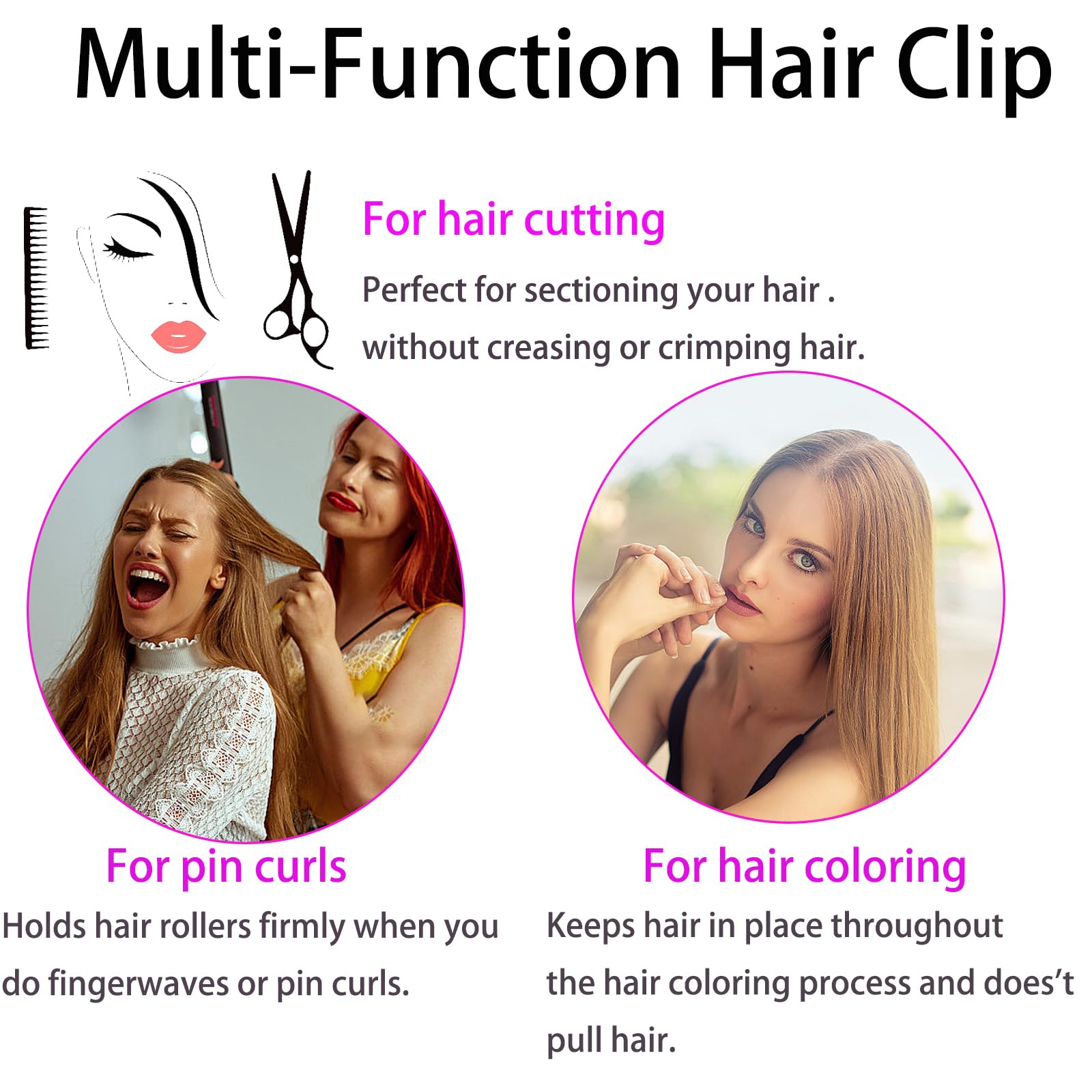 Amazon.com : 4 Pcs Gold Hair Clips Sectioning and Styling 