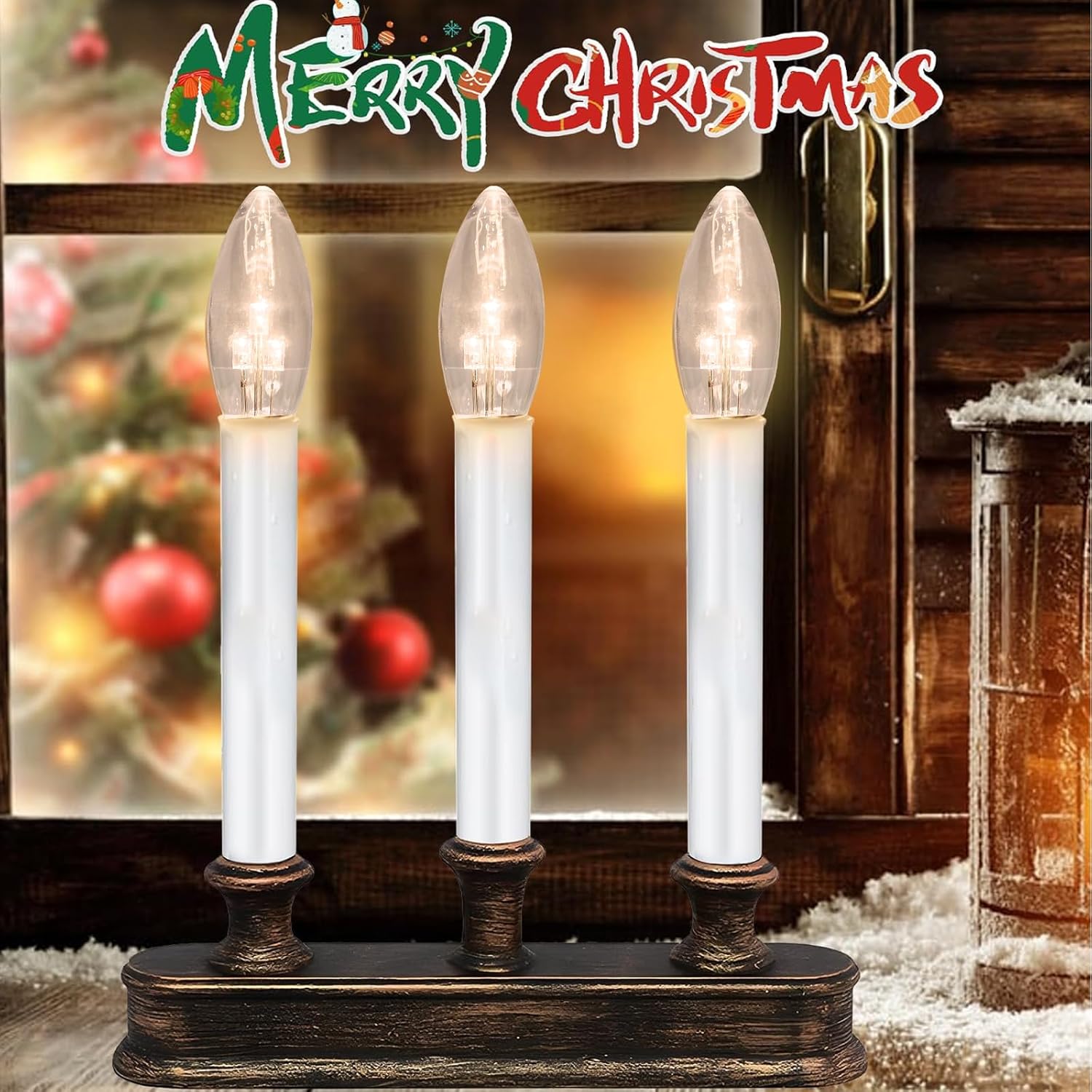 6 Pack C26 LED Replacement Bulbs,3V Clear Torpedo Tip Light Bulbs,E12 Candelabra Light Bulbs Soft White Glass Light for Battery Operated LED Window Candle Lights, Christmas Decor