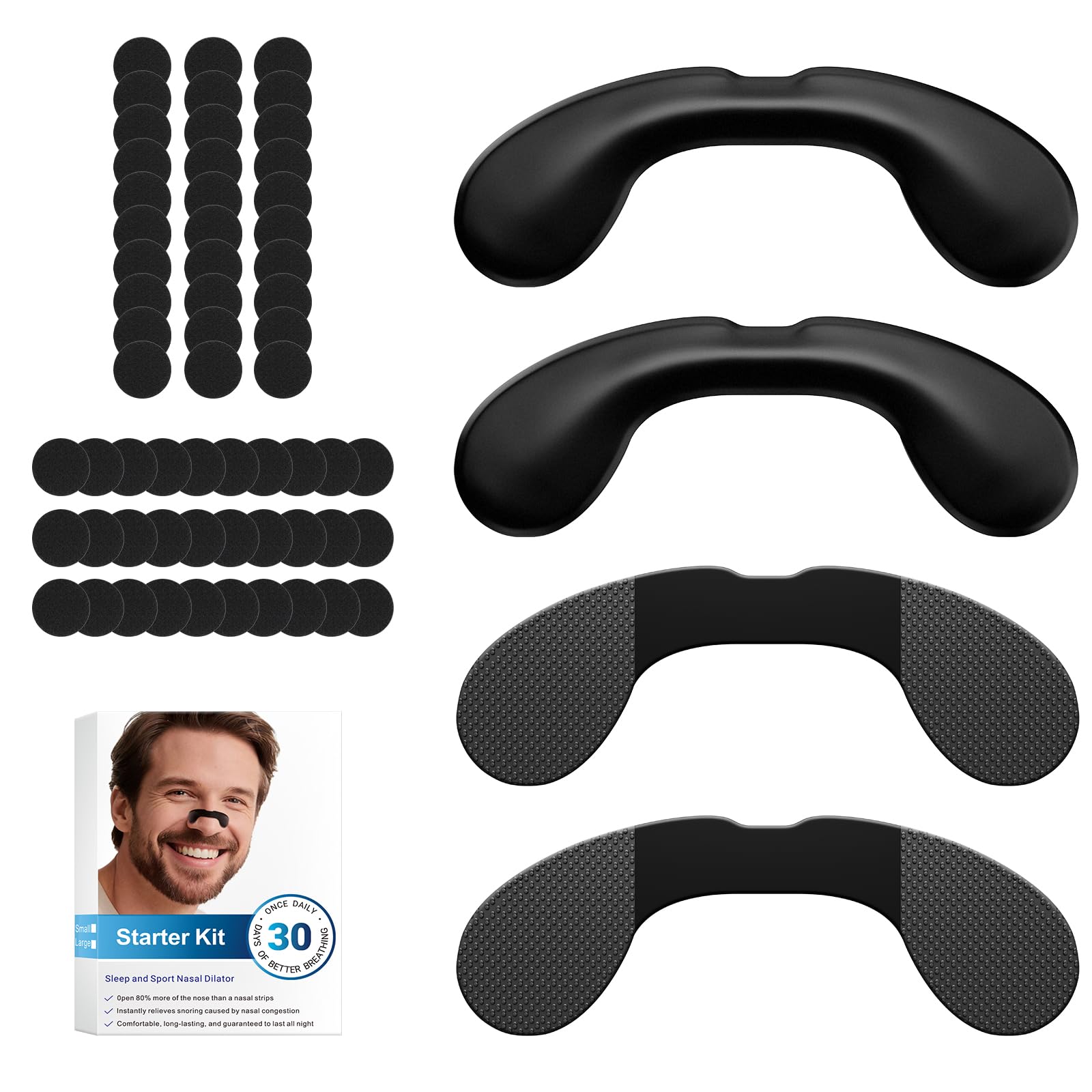 Nasal Strips for Sleeping Extra Strength Snoring Solution Nose Strips Improve Breathing and Sleep Quality All-Night Comfort 30