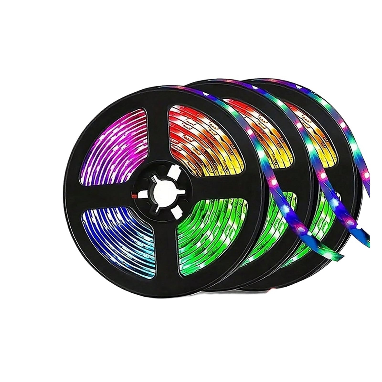 12V 5050 RGB LED Strip 5-30M WiFi inteligente Alexa Music Sync decoración colorida cinta de luz de neón(Waterproof,WIFI 24KEY_65.6FT-787.4INCH-20M)