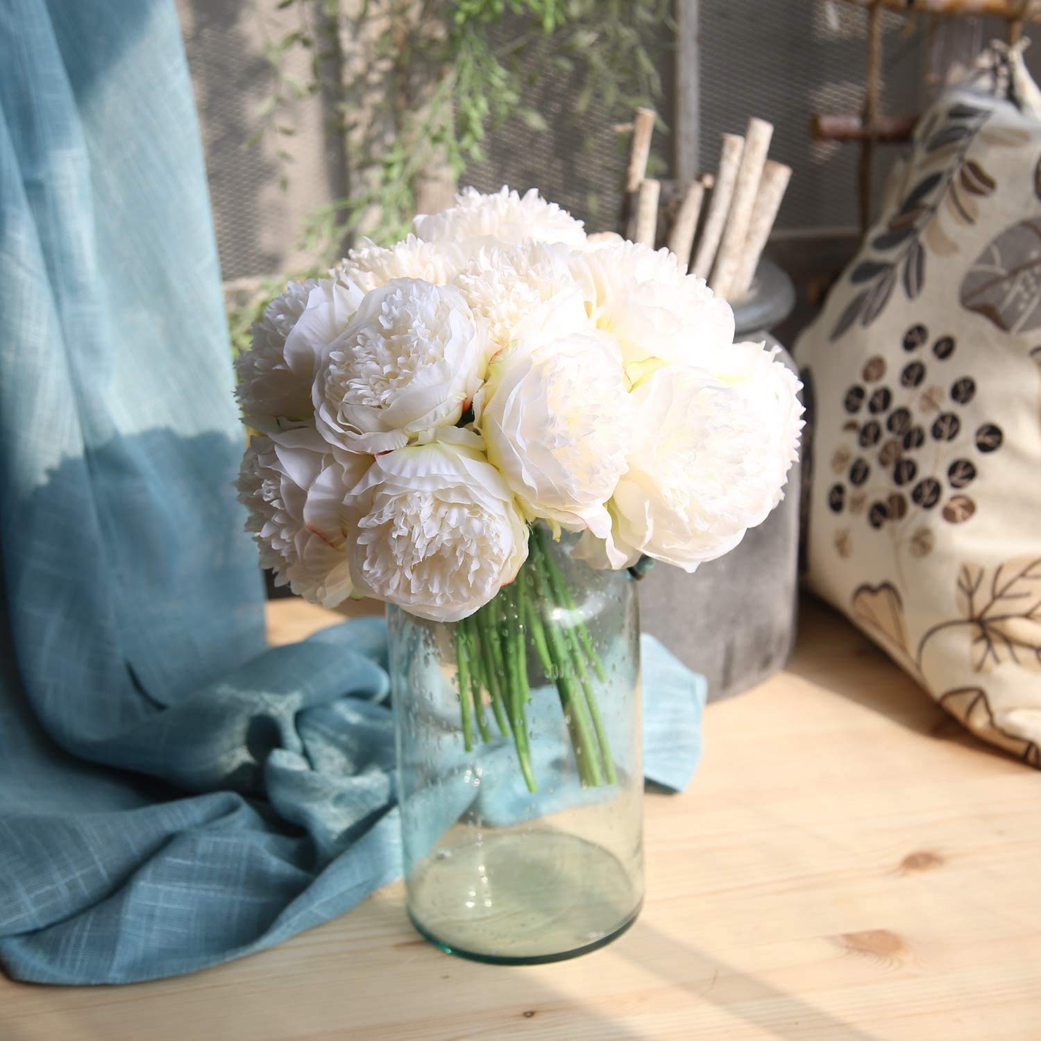 JOYHAZE 8 Pcs Artificial Peonies(No Vase) - Image 4