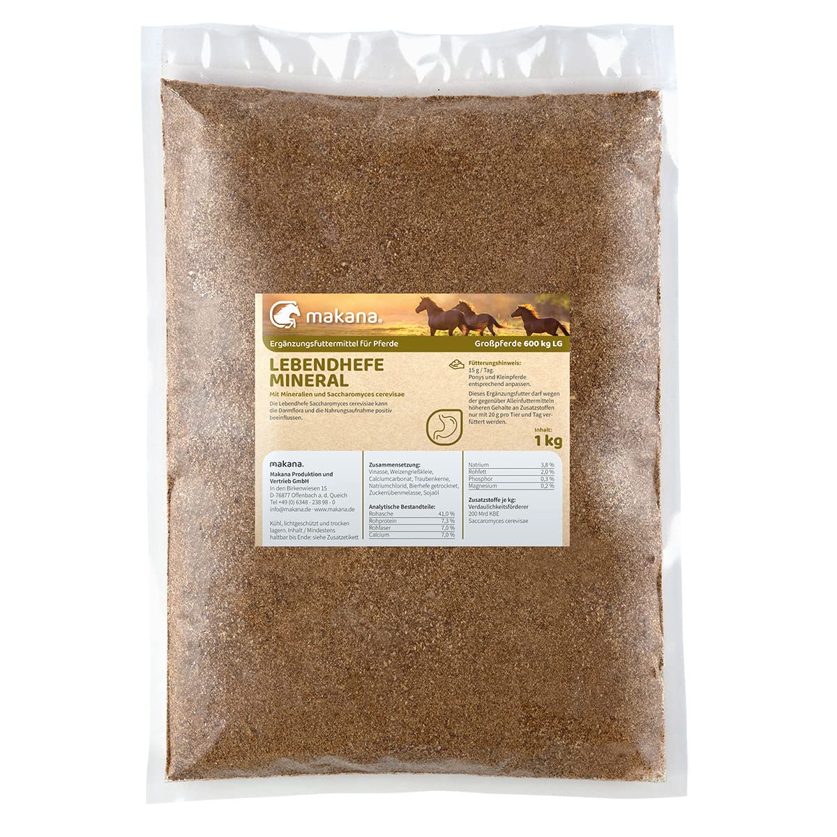 Makana levadura Viva, 20 x 10 x 10 KBE, Saccharomyces cerevisae, Bolsa de 1000 g (1 x 1 kg)