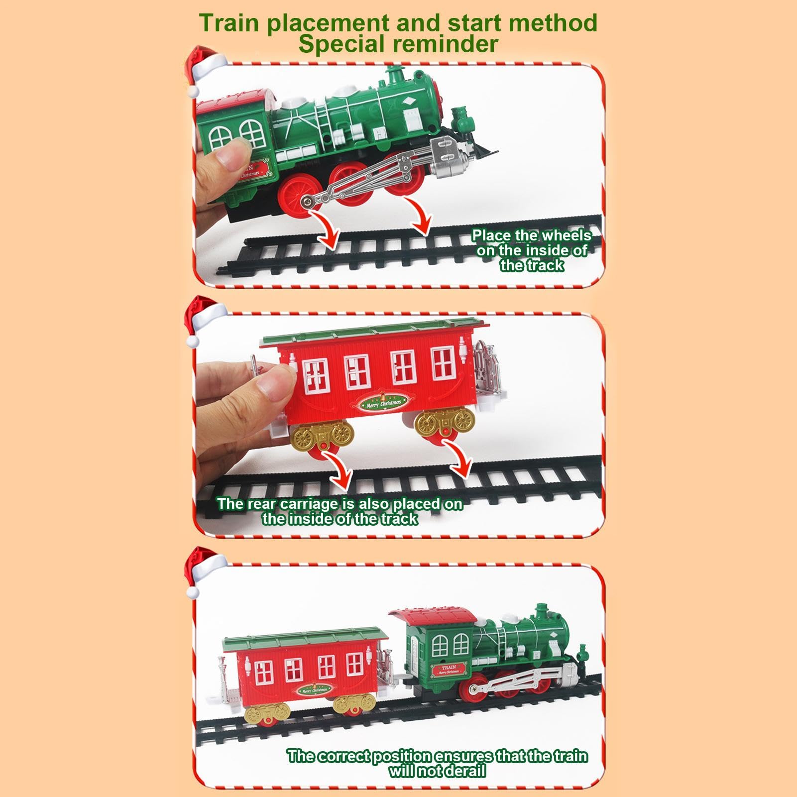 Tren Eléctrico de Navidad Decoración de Juguete para Debajo del Árbol de