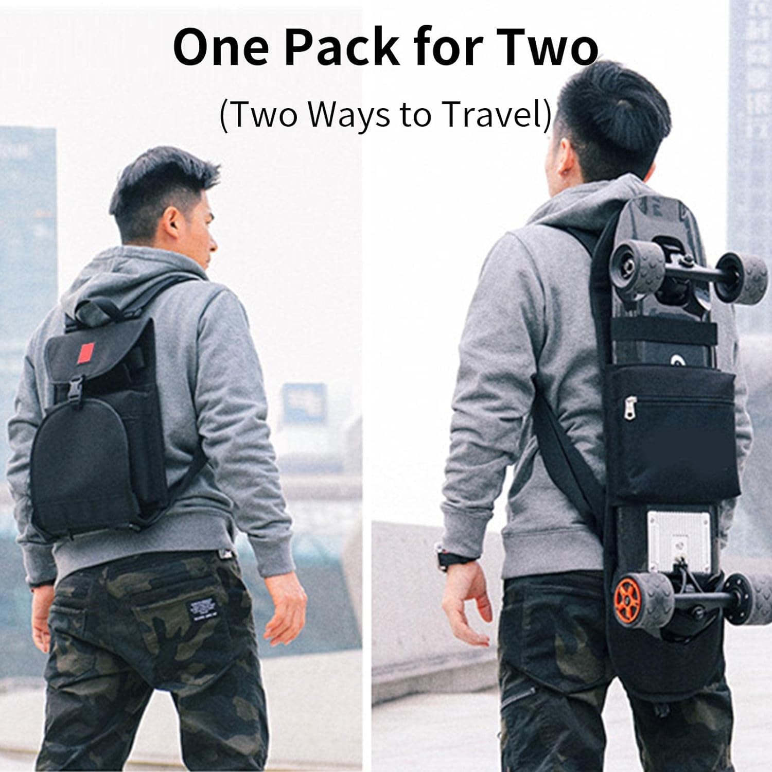 スケートボード ブラック リュック付き 7.625インチ スケートボード