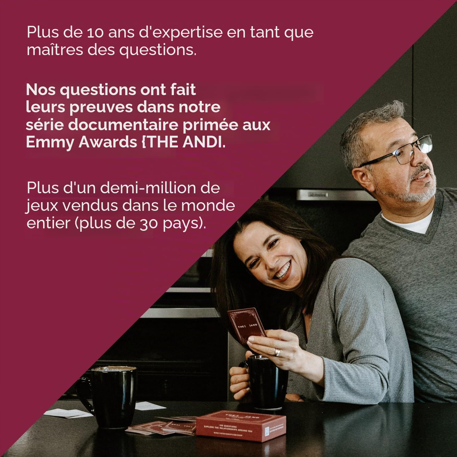 {THE AND} Édition à long terme pour couples – 199 cartes de conversation significatives pour couples – Questions pour reconnecter et approfondir les relations – Jeu de cartes pour couples pour