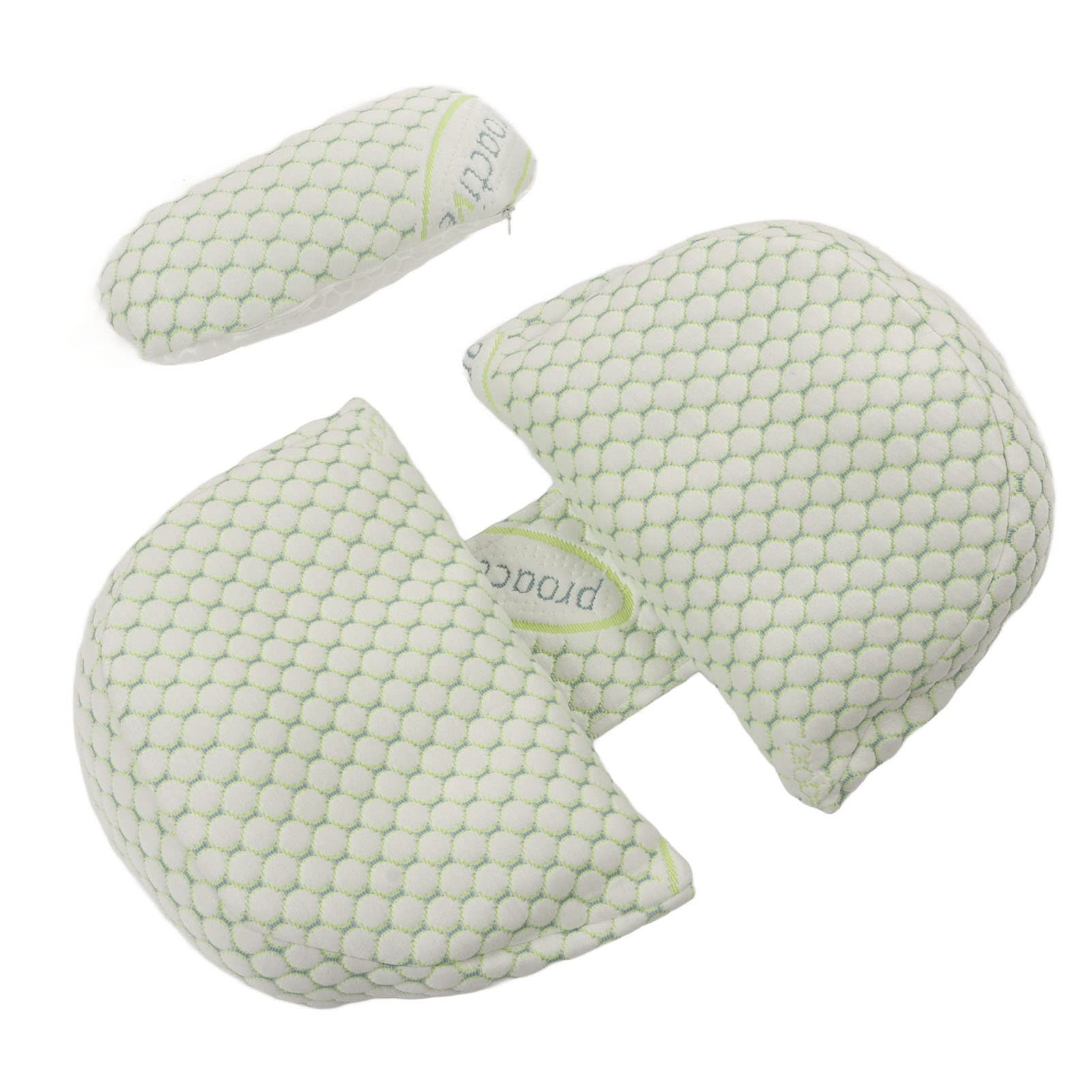 Tangli Women's Green Pregnancy Pillow For Sleeping, Pcs U Shaped Cotton Soft Belly Support Pillow, Ergonomic Pregnancy Wedge Pillow, Lumbar Side Sleeper Support Body Pillow For Late Pregnancy (Green) Size 2