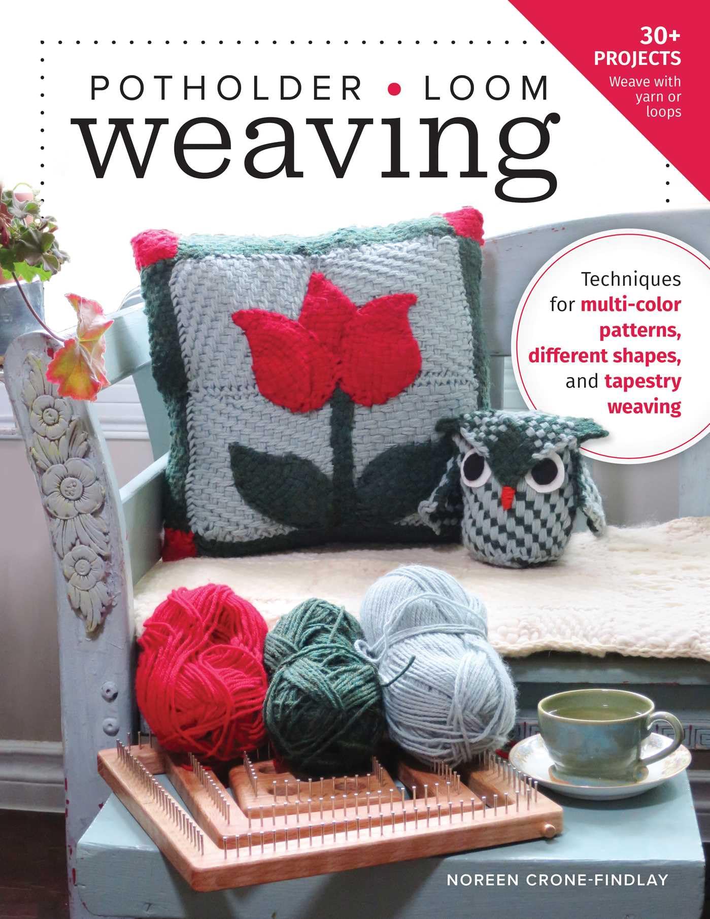 Potholder Loom Weaving: Techniques for multi-color patterns, different shapes, and tapestry weaving