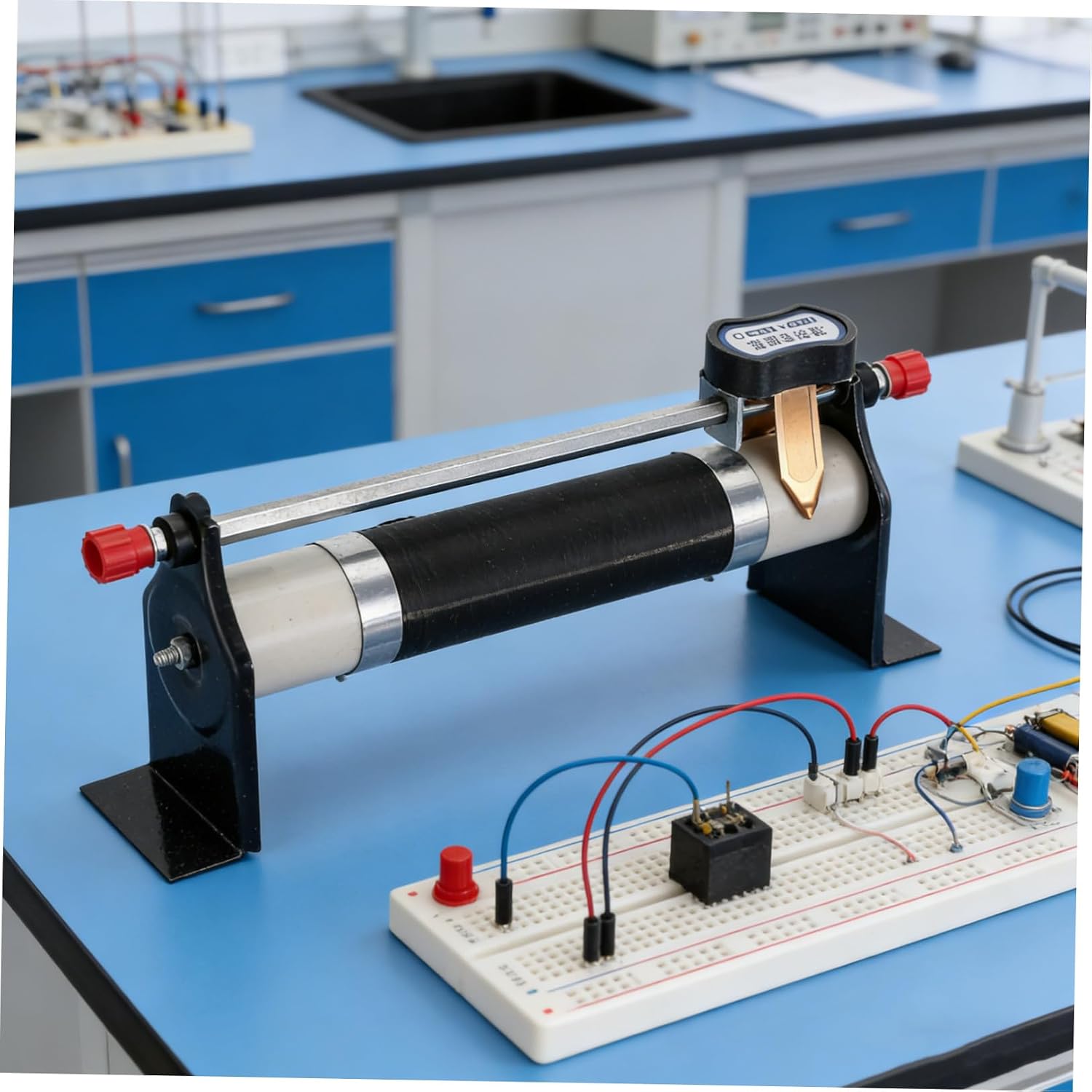 200 Ohm 1.25a Slide Rheostat for Physics Lab Education Use Iron