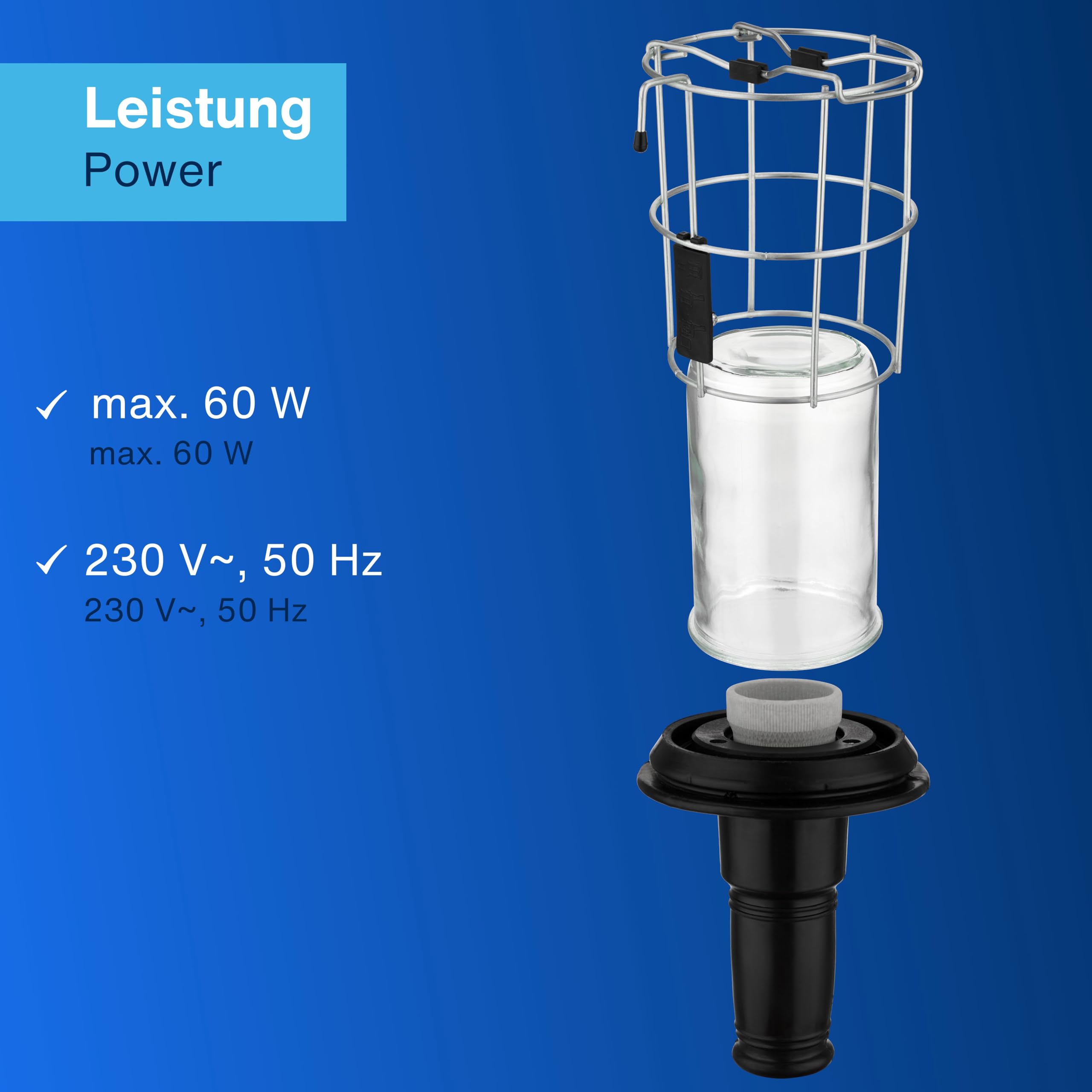 REV Ritter 0090820511 GU Lampe baladeuse câblée 60 W 5 m