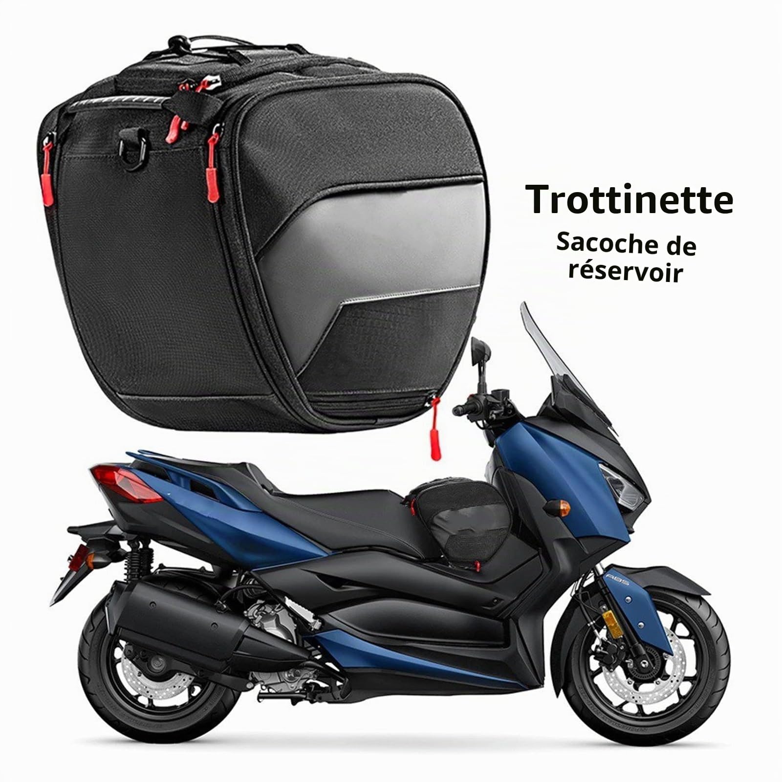 Sacoche Reservoir Moto pour Xmax 125 250 300 400 NMAX 125 155 160 TMAX 500 560 Sac De Rangement pour Bagages Et Outils Avant 15 L Sacoche De Réservoir Tunnel pour Scooter Sac à Outils Moto(Type B)