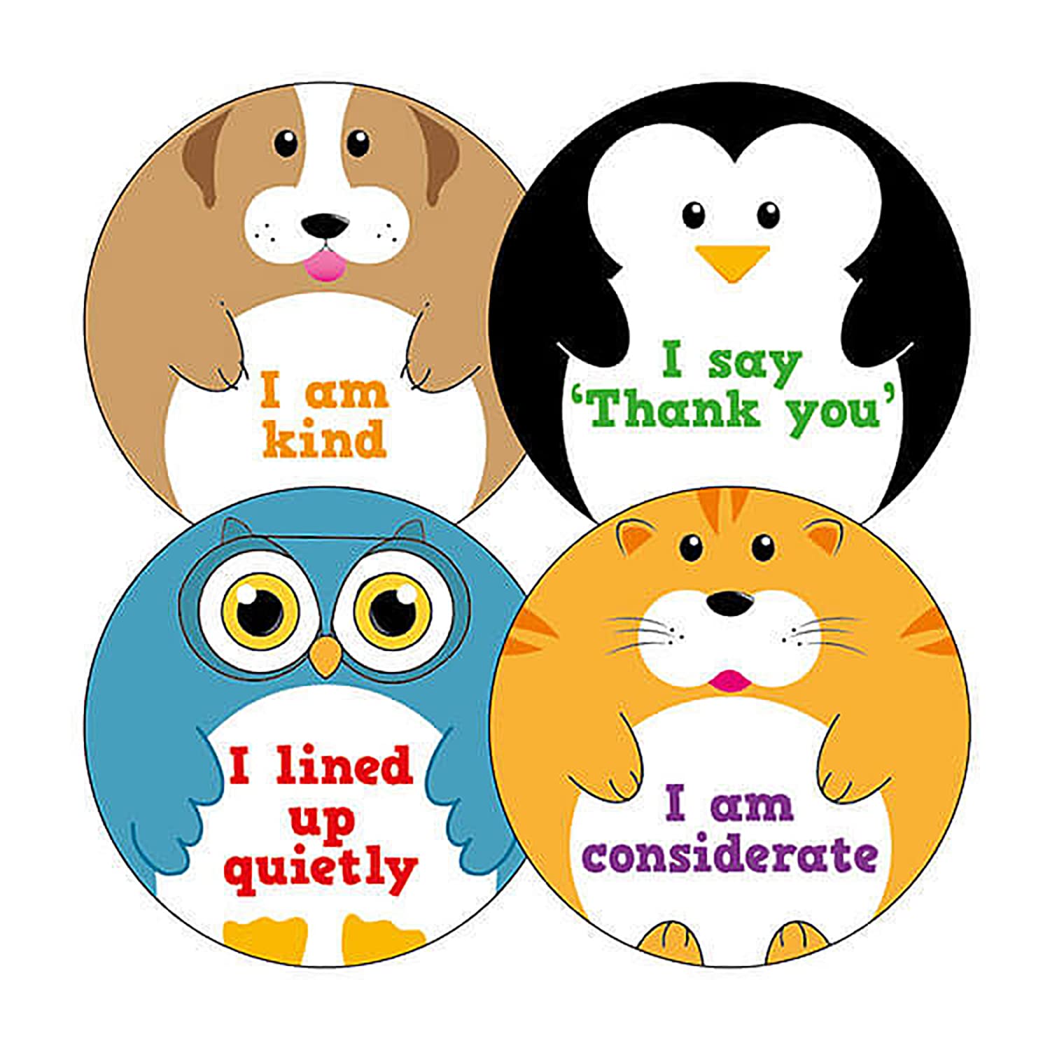 100 Scented Tropical Mixed Manners Animals Motivational School Praise Teachers Reward Stickers 32mm Primary Teaching Services