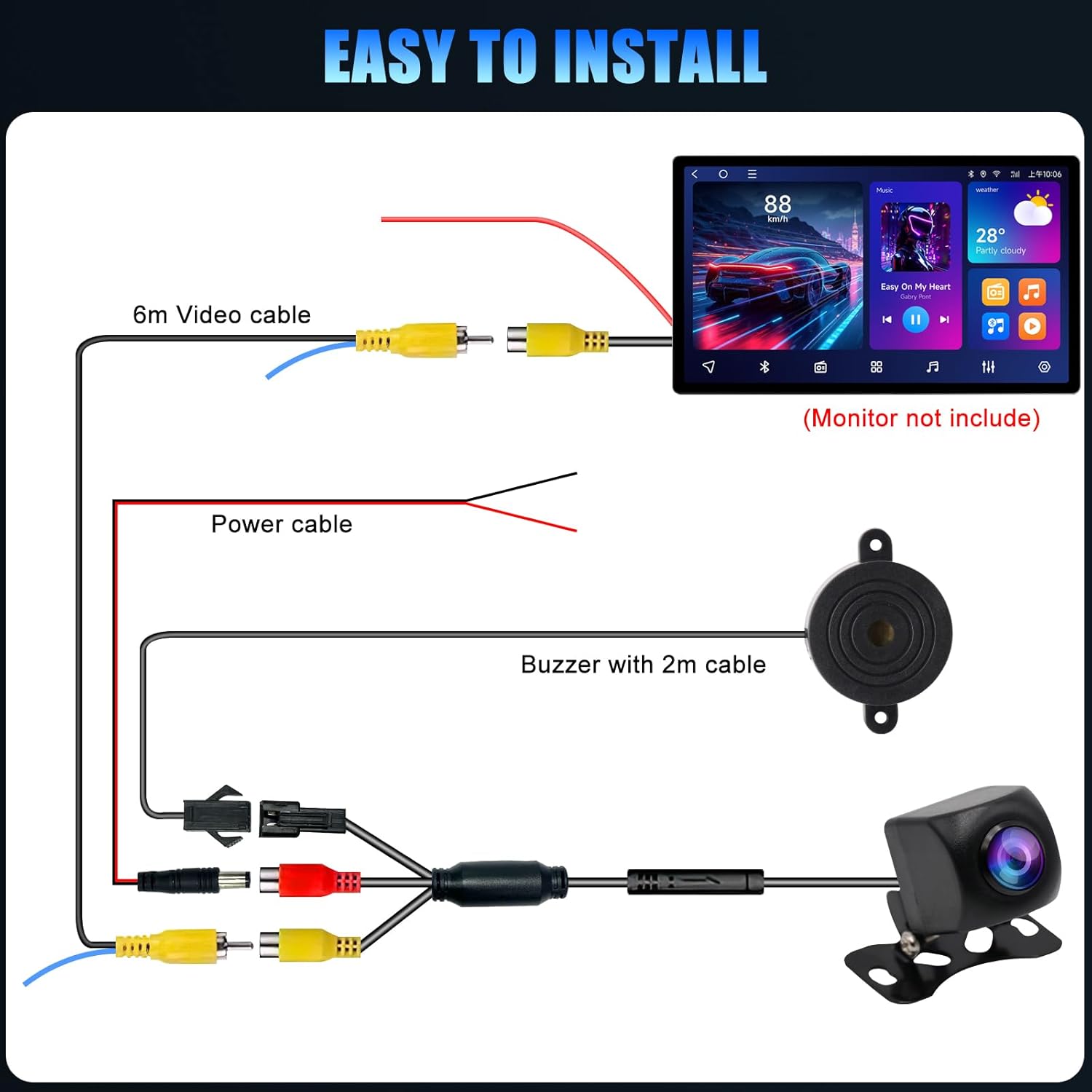 OBEST Reversing Camera Wiring Diagram