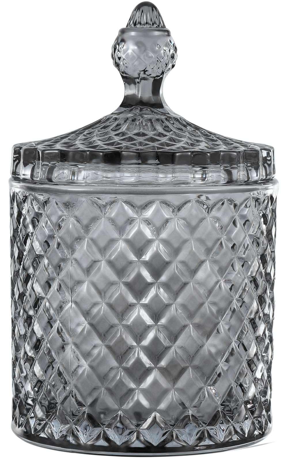 rejomiik Qtip Holder Glass Apothecary Jars with Lid for Bathroom Canisters Dispenser Decor, Storage Organizer for Cotton Swabs, Balls, Pads, Floss