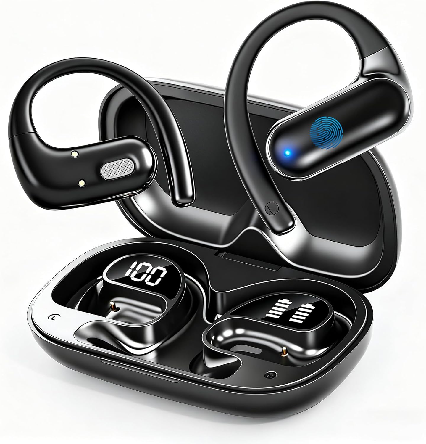 AI Translation Earbuds Real Time,182 Language Translator Earbuds,5-in-1 Open Ear Translator Device,Audifonos Traductores Inglés Español,Translating Earbud for Travel Learning with Charging Case
