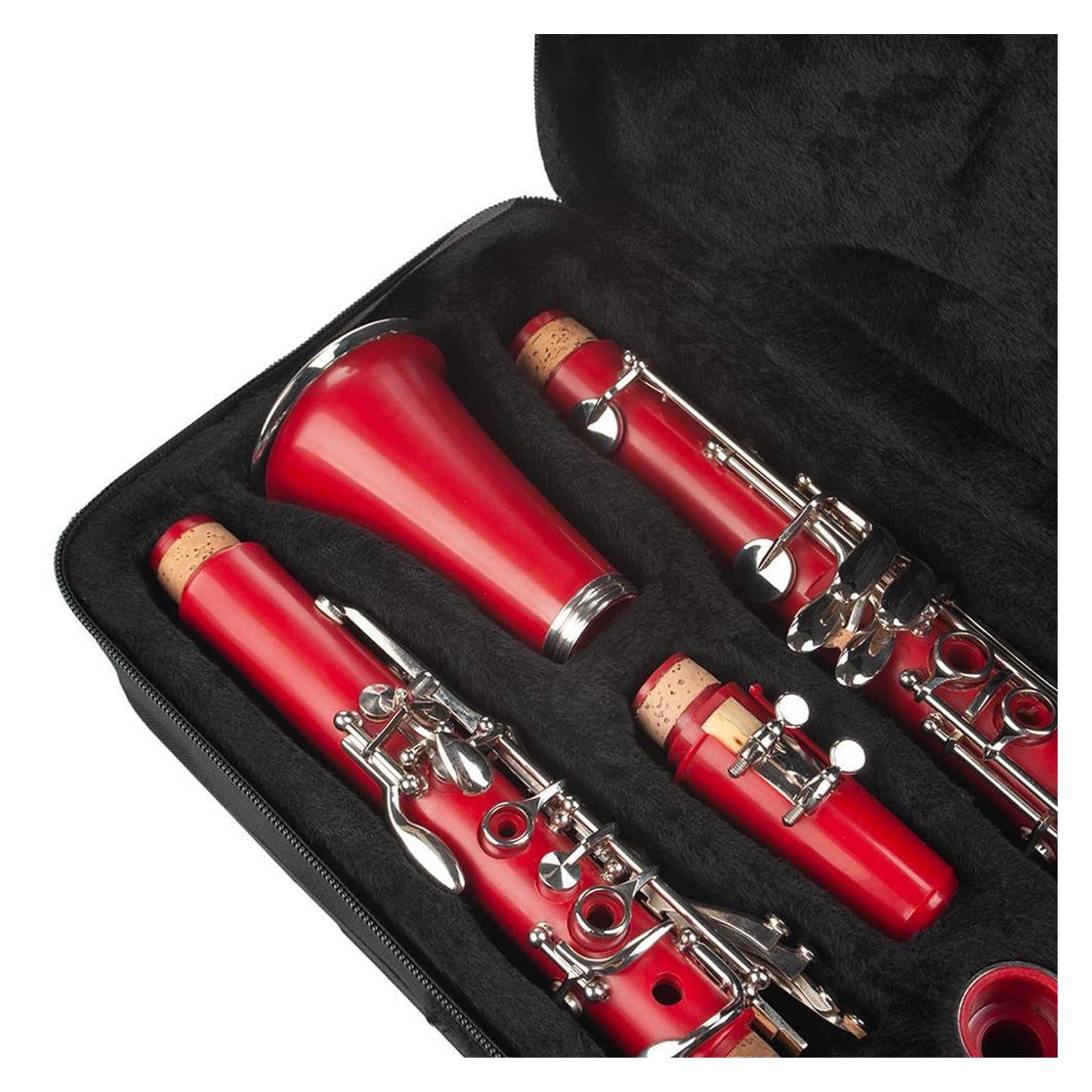 clarinetto sib Set di strumenti a fiato per clarinetto in Sib in resina cupronichel placcato in nichel ABS rosso a 17 tasti