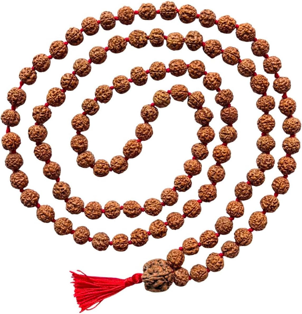 Himalayan Organic Rudraksha Mala with Bigger Size 16-18 MM and 108 +1 Prayer Guru Beads. Grown up in high Himalaya of Nepal Without Chemical,Wax and Color Treatment Good for Puja,Yoga, Meditation.