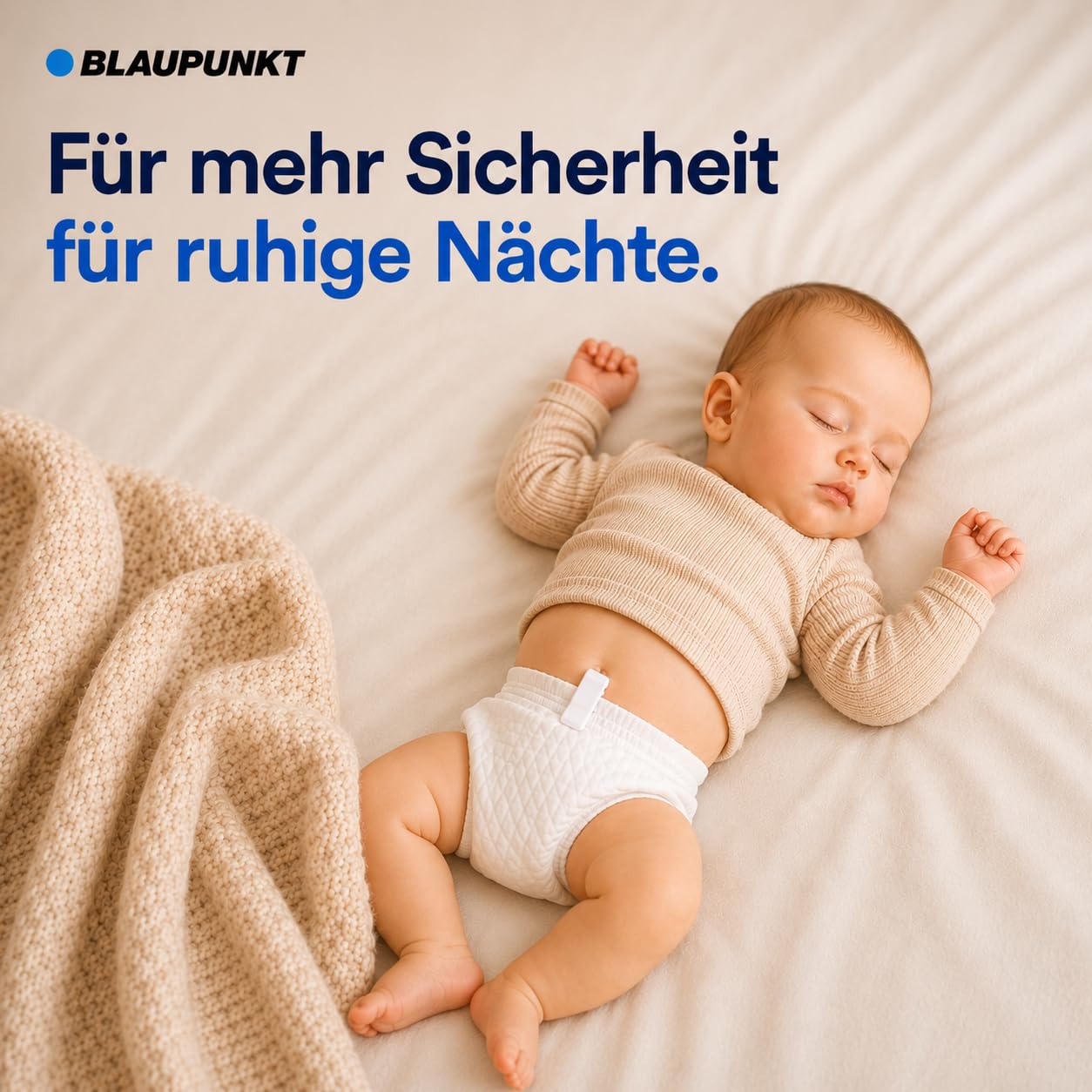 BLAUPUNKT BodyTag Baby Monitor mit Alarmfunktion für Puls & Fieberwarnung | Puls und Temperaturüberwachung | Baby Vitalmonitor mit App | Babyphone ohne Cloud und Kamera | kein WLAN