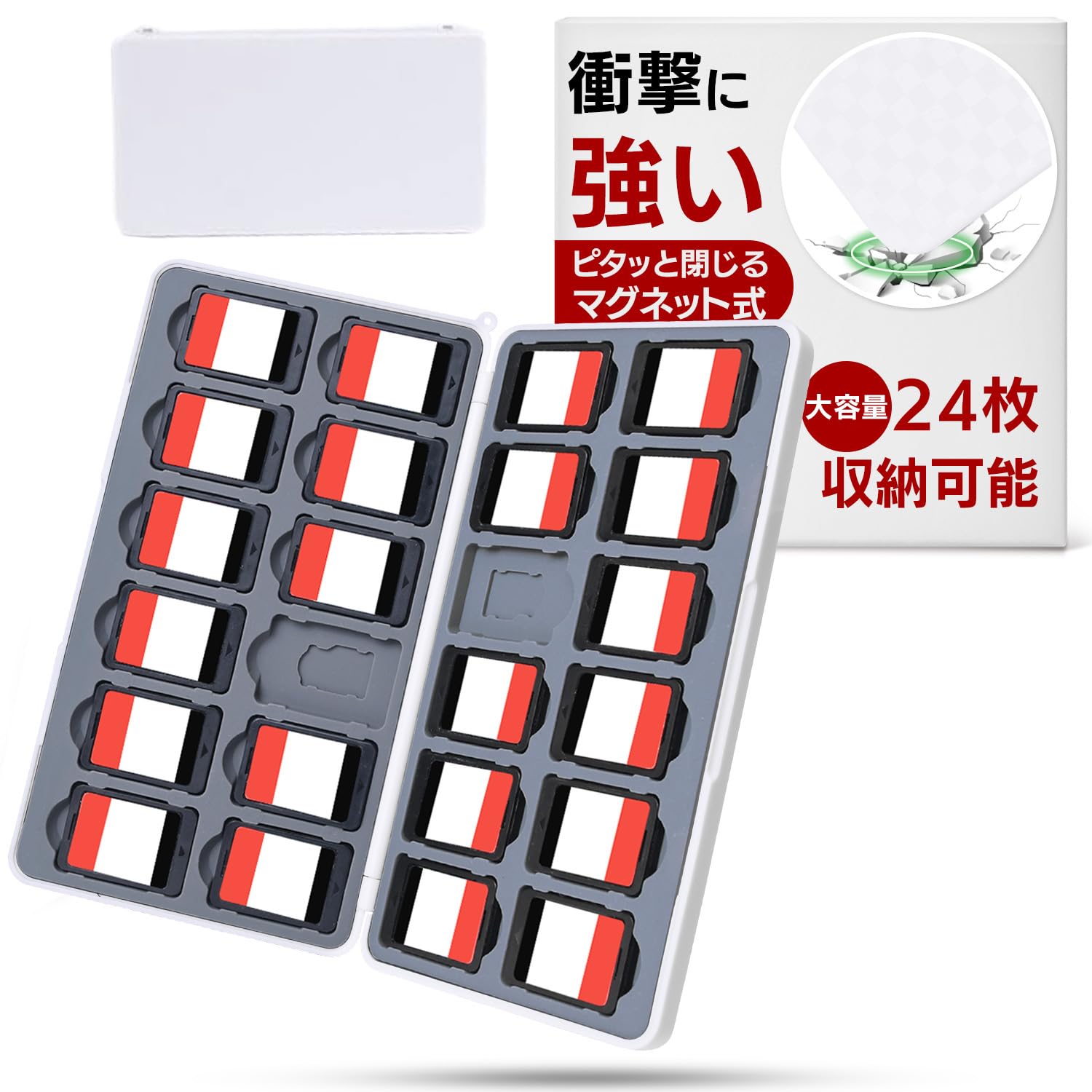 Amazon.co.jp: [TK&Co.] switch ソフトケース 24枚収納 ハードタイプ