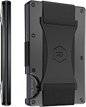 The Ridge Wallet - Slim Minimalist Compact Wallet and Card Holder| RFID Protected Front Pocket Wallets | Integrated Cash Strap | Gunmetal Titanium