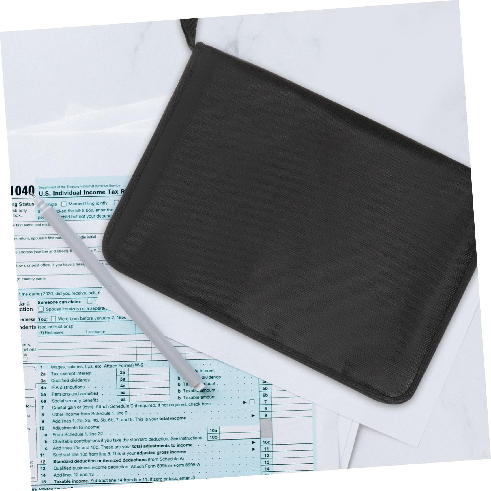 Borsa Portadocumenti e Ignifuga Organizer per Documenti Importanti Classificatore per Lettere Estratti Conto e Foto Realizzato in Composito e Materiale in Pvc