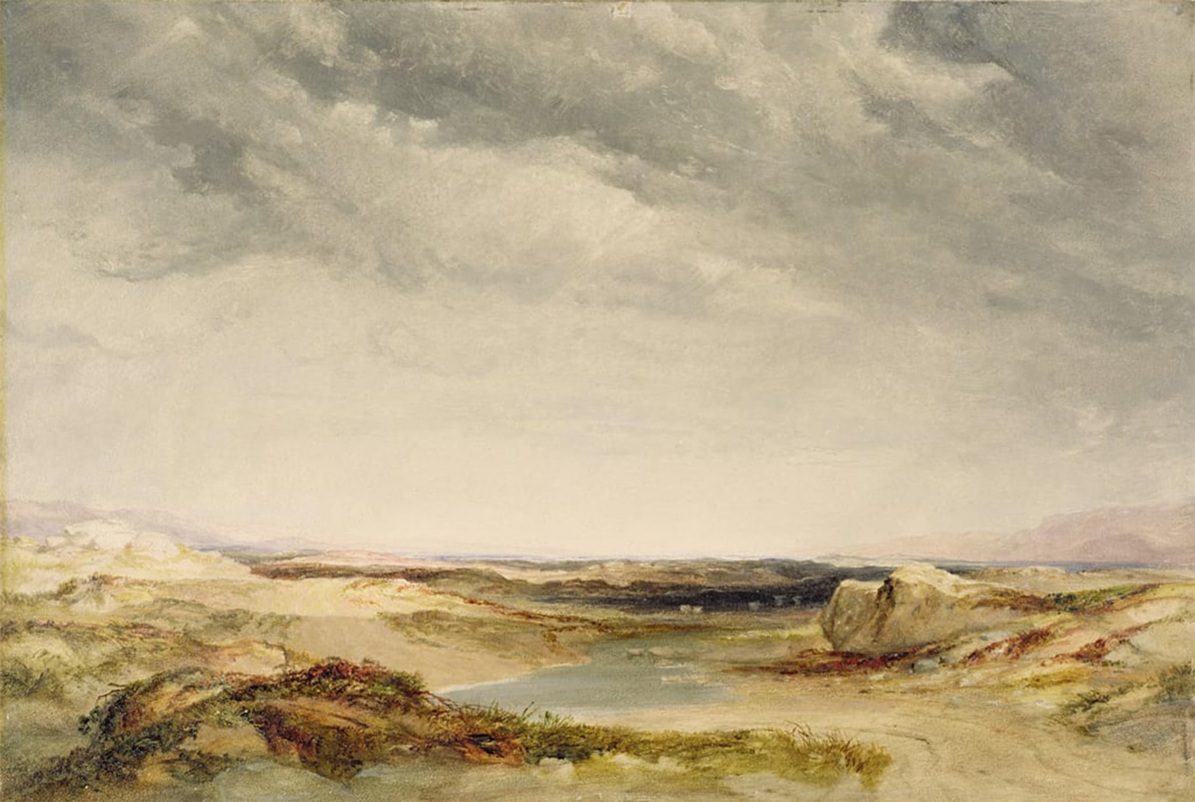 POSTERIIk Famous Modern Artwork Art Mural a Heath Near the by Vandyke Copley Fielding Oil Paintings Pictures for Home Decor 60x90cm