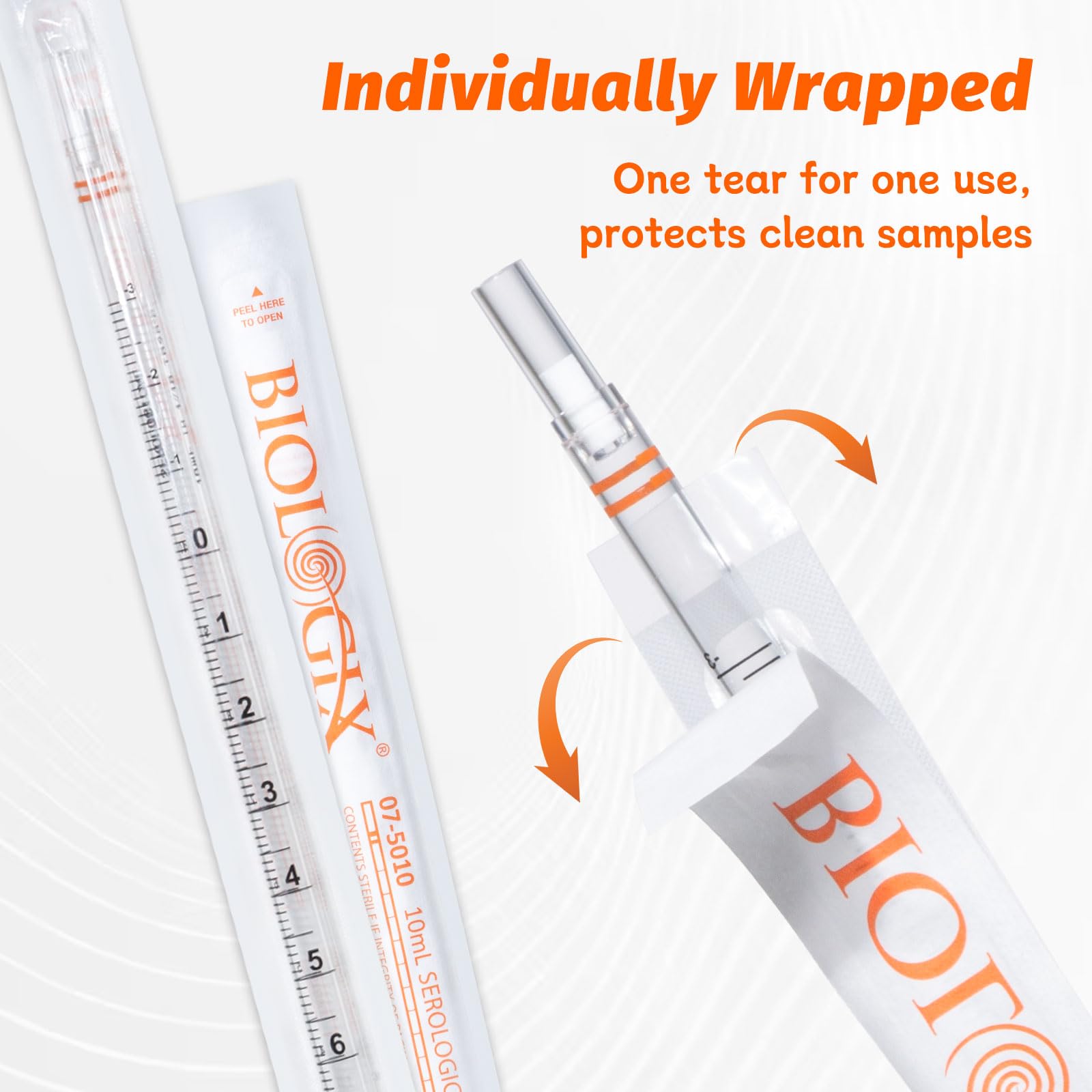 400 pipette sierologiche da 10 ml, in polistirolo, pipette sierologiche, sterili, trasparenti, confezione indipendente