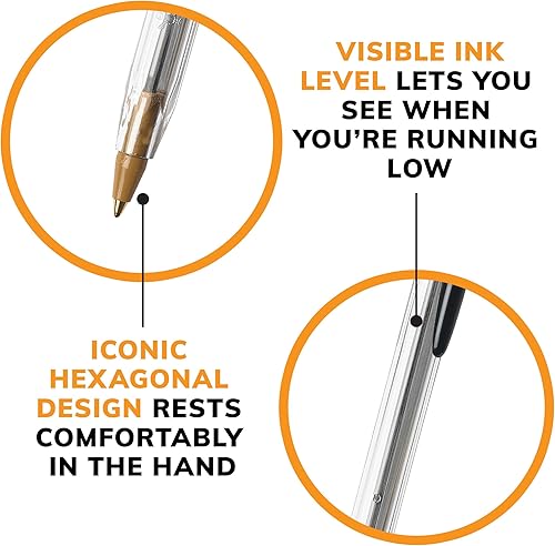 Miniatura 6 de BIC Cristal Xtra Smooth - Bolígrafos negros, punta media (0.039 pulgadas), caja de 500 unidades, bolígrafos extra suaves y fiables