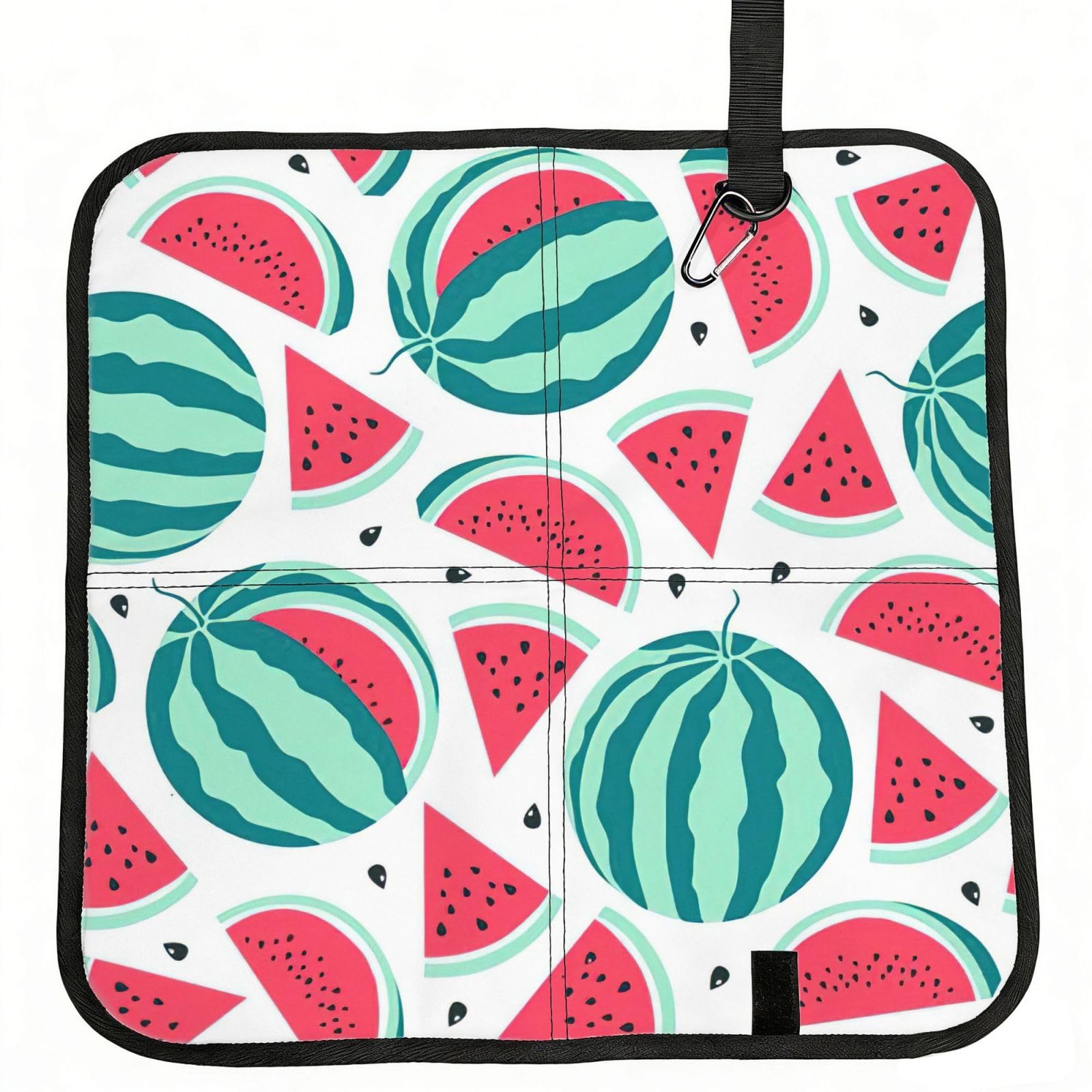 NImongt Fruits Watermelon Print Portable Chair Pad Foldable Seat Cushion Outdoor Seating Office Picnic Camping