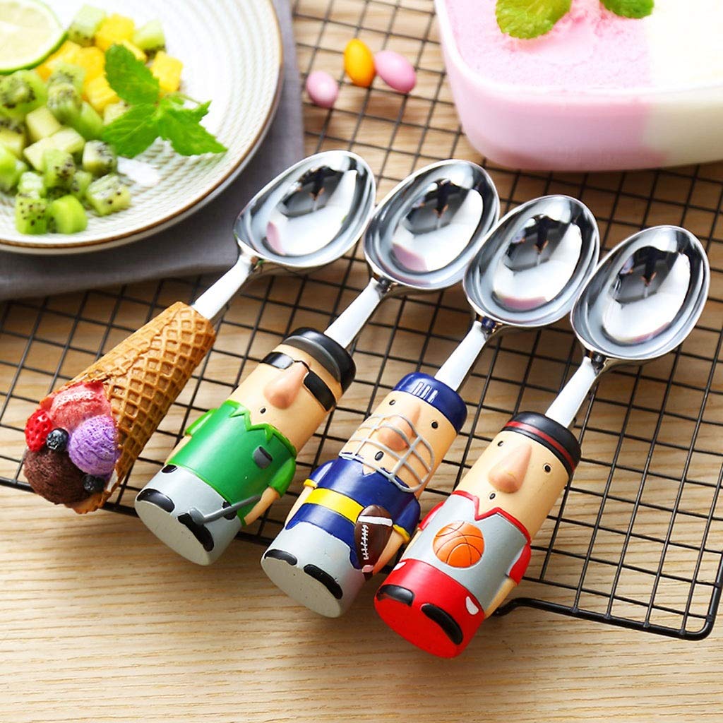 Cuillère à dîner Scoop Crème Glacée 4 Scoops De Crème Glacée Auto-fondue Scoops Mignon Cuillères durables