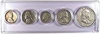 Vista 28 de Juego de 5 monedas coleccionables de 1942 en buen o mejor estado para regalo