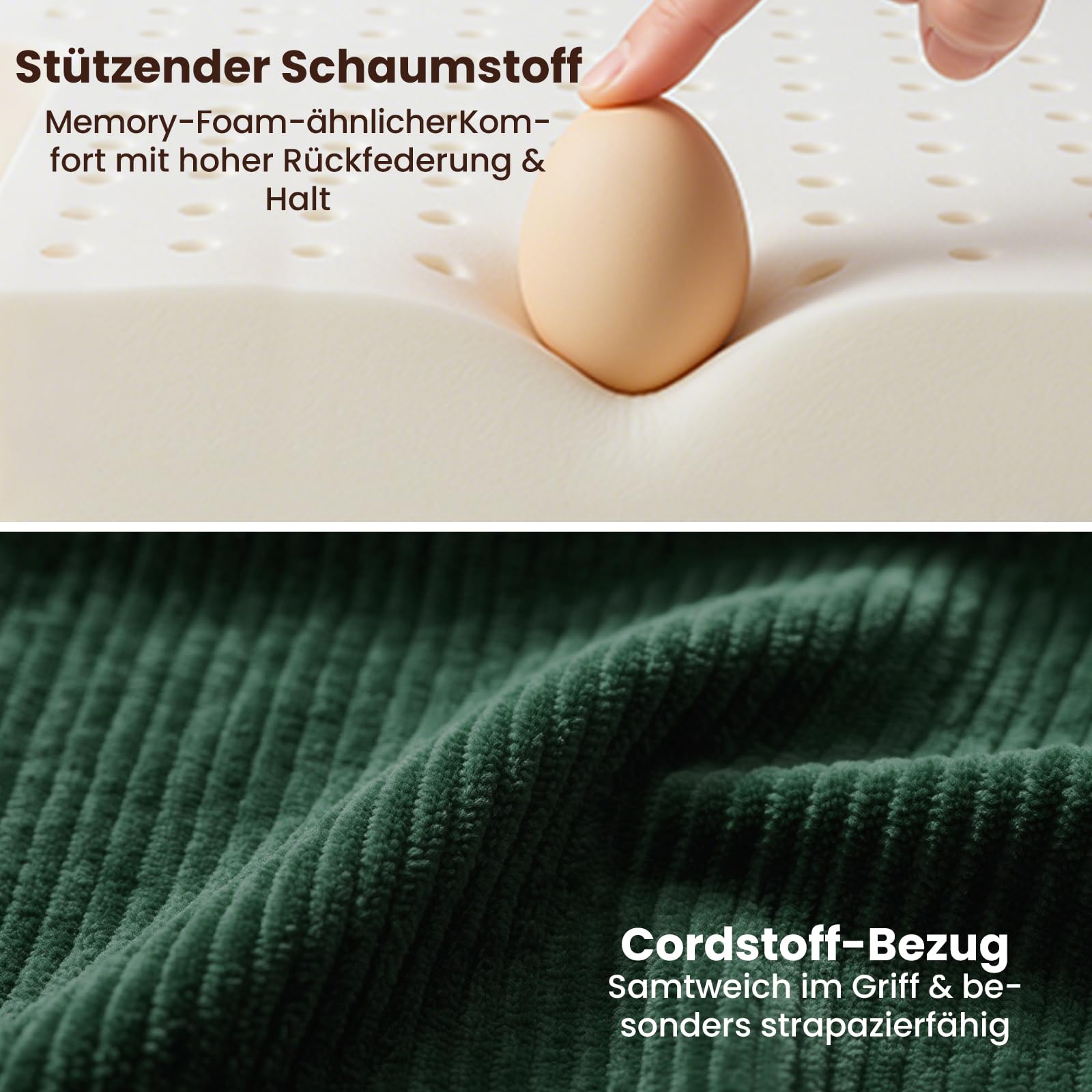 3-in-1 Schlafsofa 150 x 200 cm – Schlafsessel mit Bettfunktion, klappbares Bettsofa, Faltbare Schlafcouch mit integrierten Rückenkissen & separatem Kissen, waschbarer Bezug, Dunkelgrün