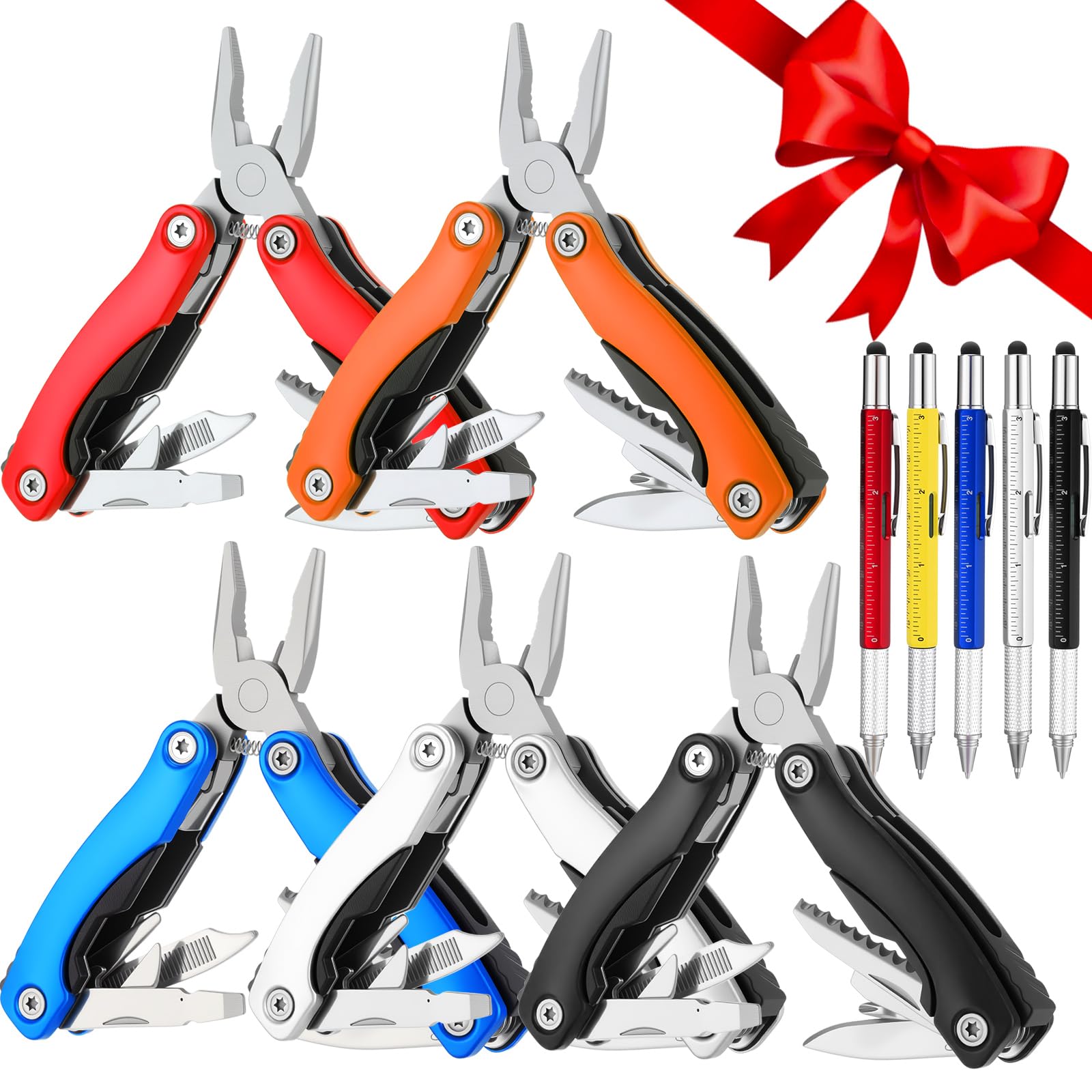 Outil multifonction 6 en 1 en acier pour camping et randonnée en lot de 10