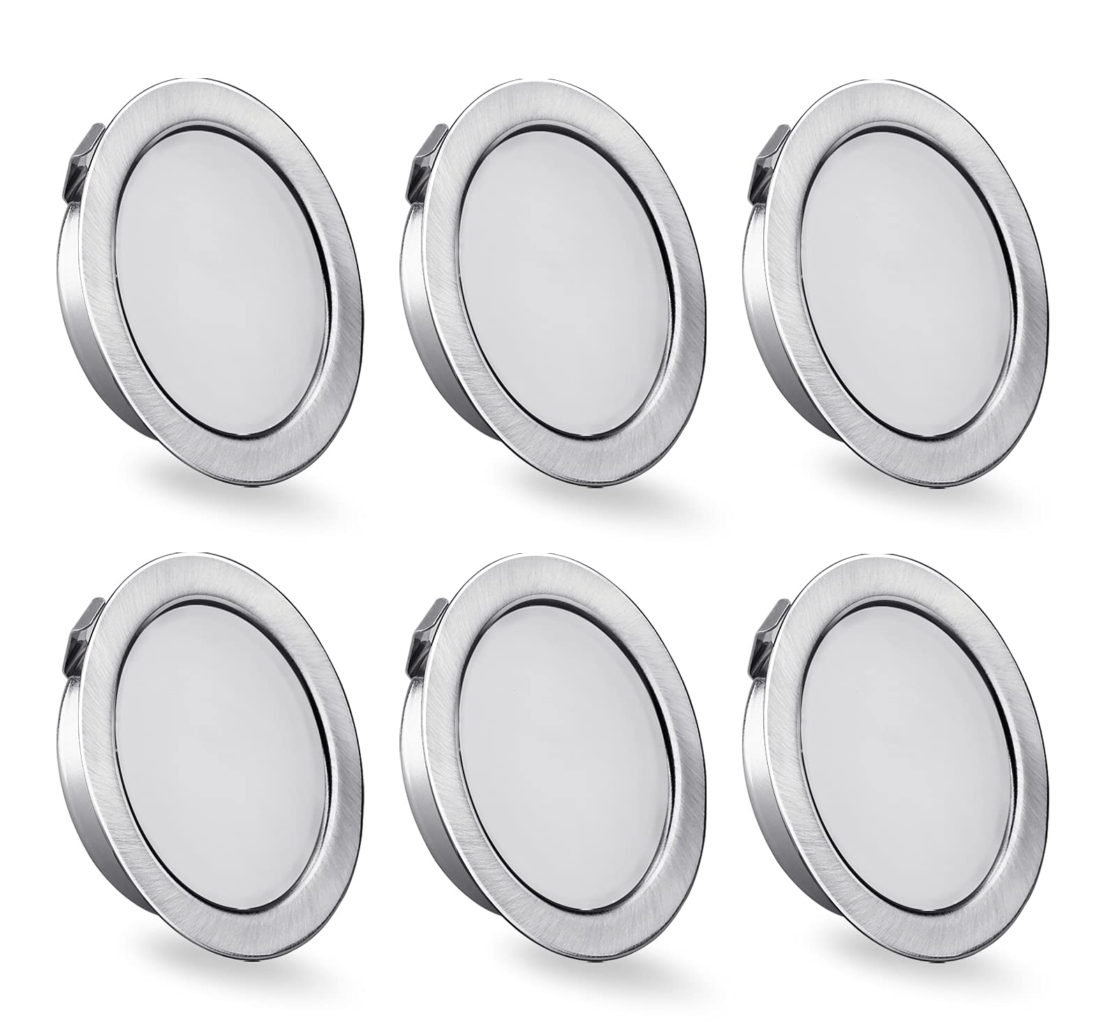 KYOTECH Downlight LED Empotrable 3.5W Blanco Cálido 3000K 300LM Foco Techo Interior Ф54-58mm, Ojos de Buey para Cocina, Muebles, Armario Con Espejo
