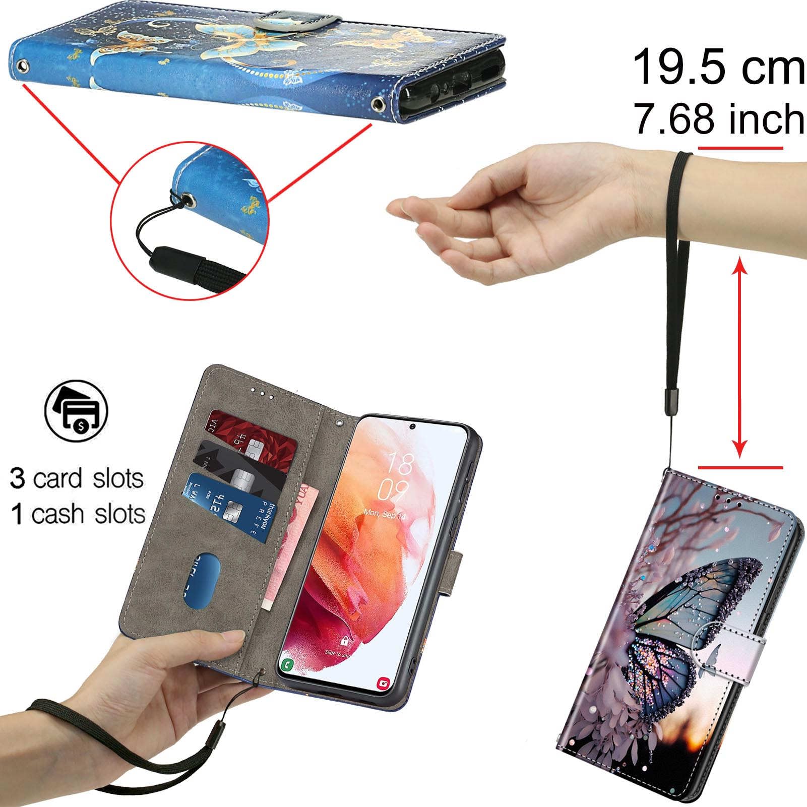 PHINIENLAND Cover per Xiaomi Redmi Note 14 5G Case PU Pelle Custodia [ Kickstand] [Chiusura magnetica] [Slot per Schede], Portafoglio Flip Custodia per Redmi Note 14 5G,Gatto