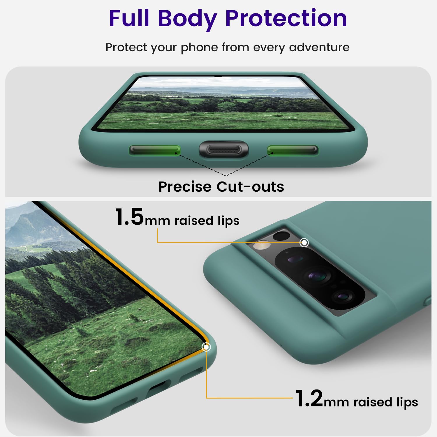 Beaucov Pixel 8 Pro Case,Colorful Floral Cat Mandala Drop Protection - View #5