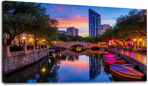 Miniatura 36 de 20"x 40" Canvas Wall Art Rustic Farmhouse Vintage Barn Country Field Landscape Acrylic Paint Framed Pictures Painting Prints Large Wall Art for